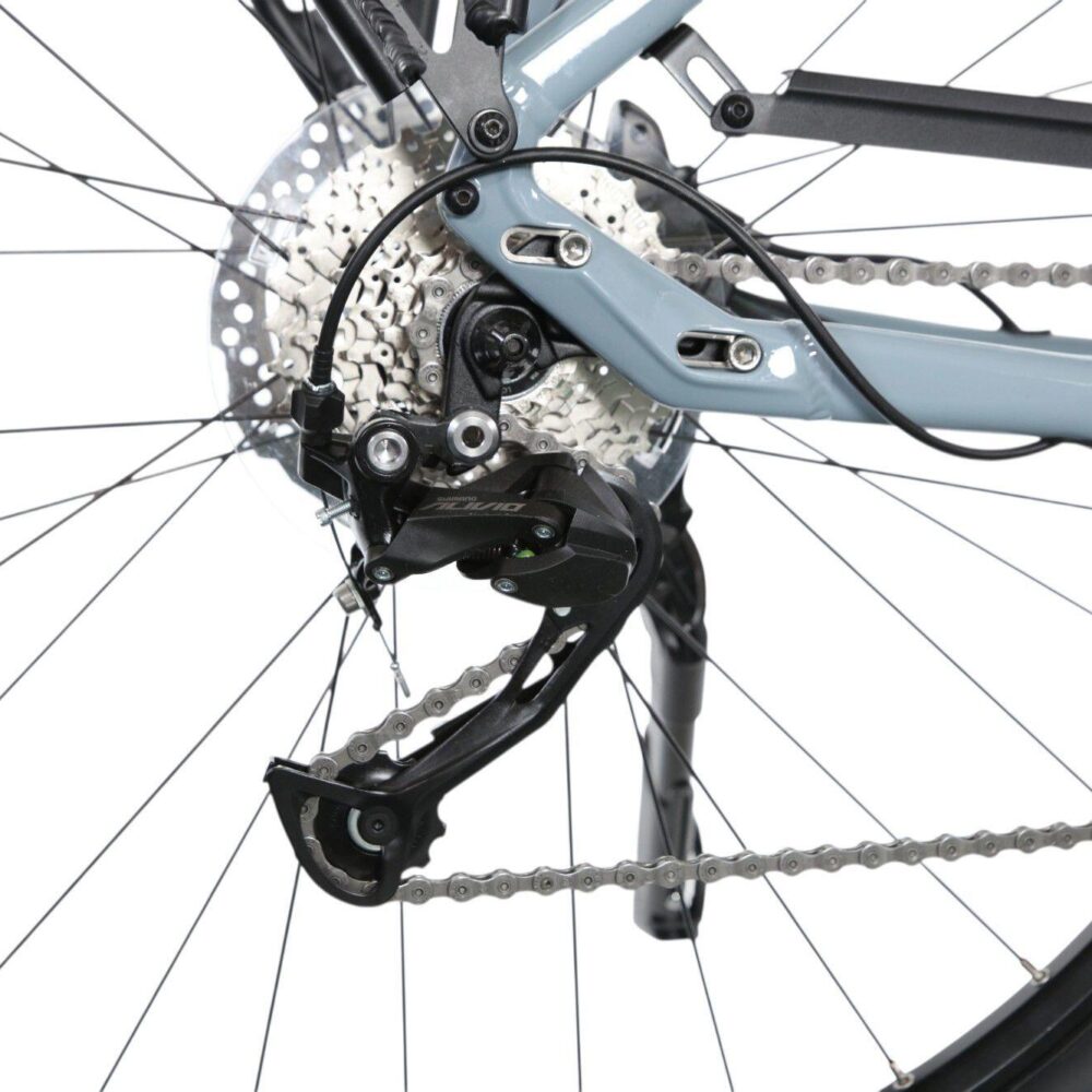 VTC Électrique Bicyklet Lucien Shimano Alivio 9V 400 Wh 29'' Bleu Givré