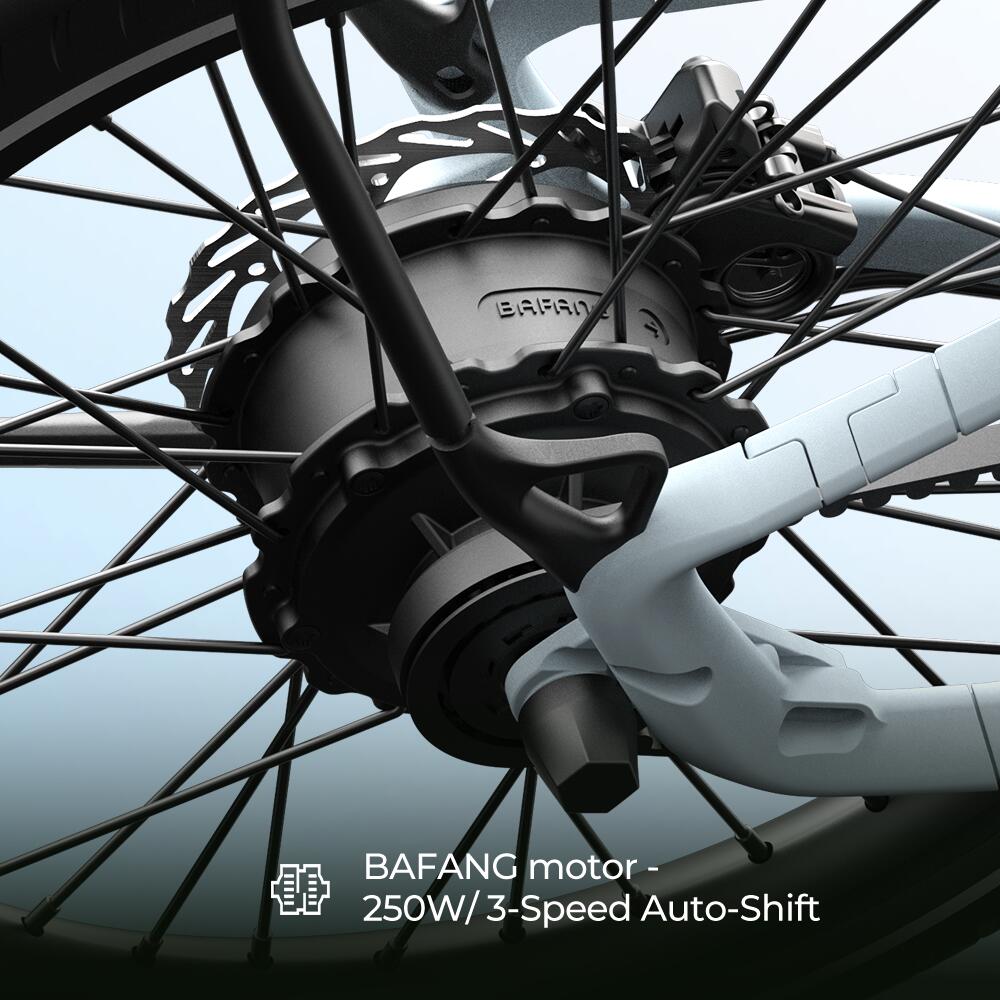 Vélo électrique pliable ADO Air20Ultra,transmission par courroie,moteur Bafang
