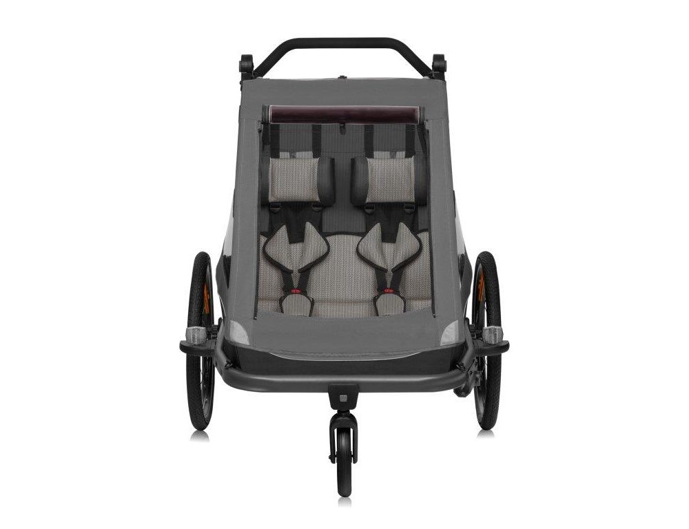 Remorque Vélo et Poussette Lionelo Cama 2 en 1 Suspension SIQ 2 Enfants