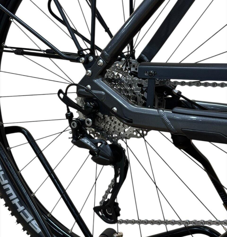 HILLMILES Milecity 1 - Vélo Électrique 26" - Moteur 250W - Batterie Amovible 36V 13Ah - Autonomie 100km - Shimano 7 vitesses, Gris