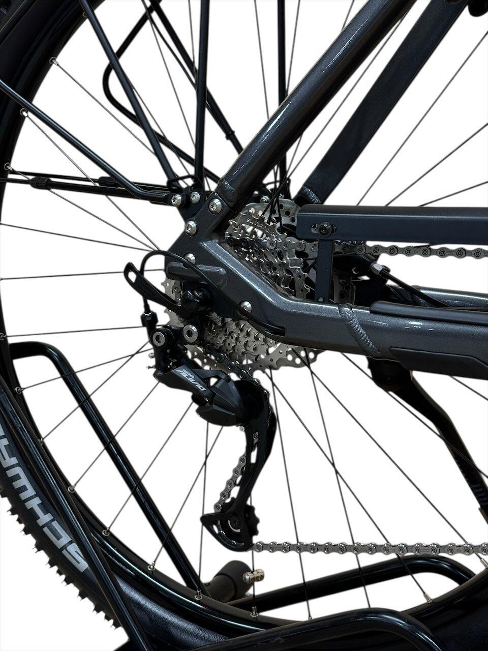 HILLMILES Milecity 1 - Vélo Électrique 26" - Moteur 250W - Batterie Amovible 36V 13Ah - Autonomie 100km - Shimano 7 vitesses, Gris