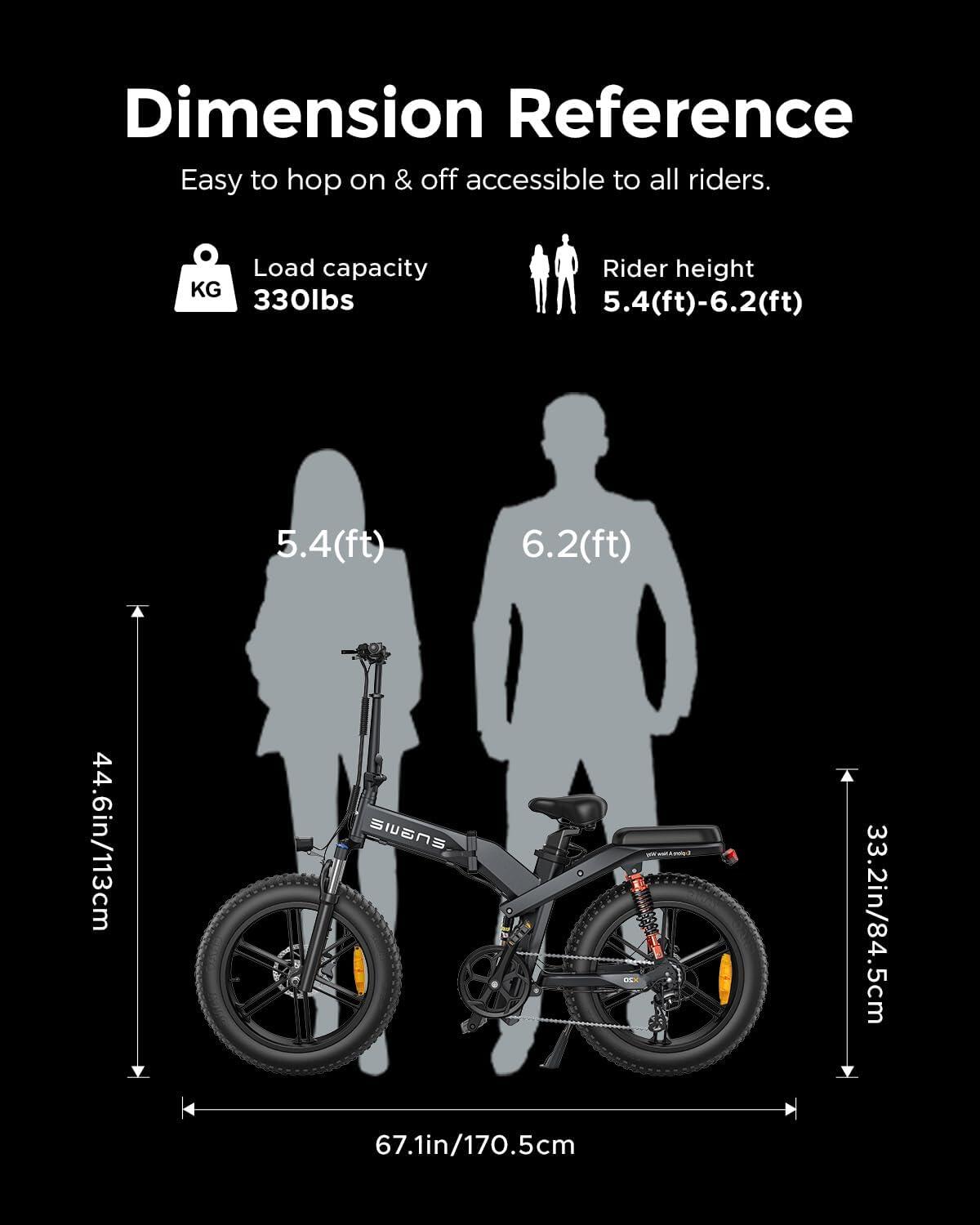 Vélo électrique Engwe X20 pour adulte, double batterie 48 V 22,2 Ah – Image 4