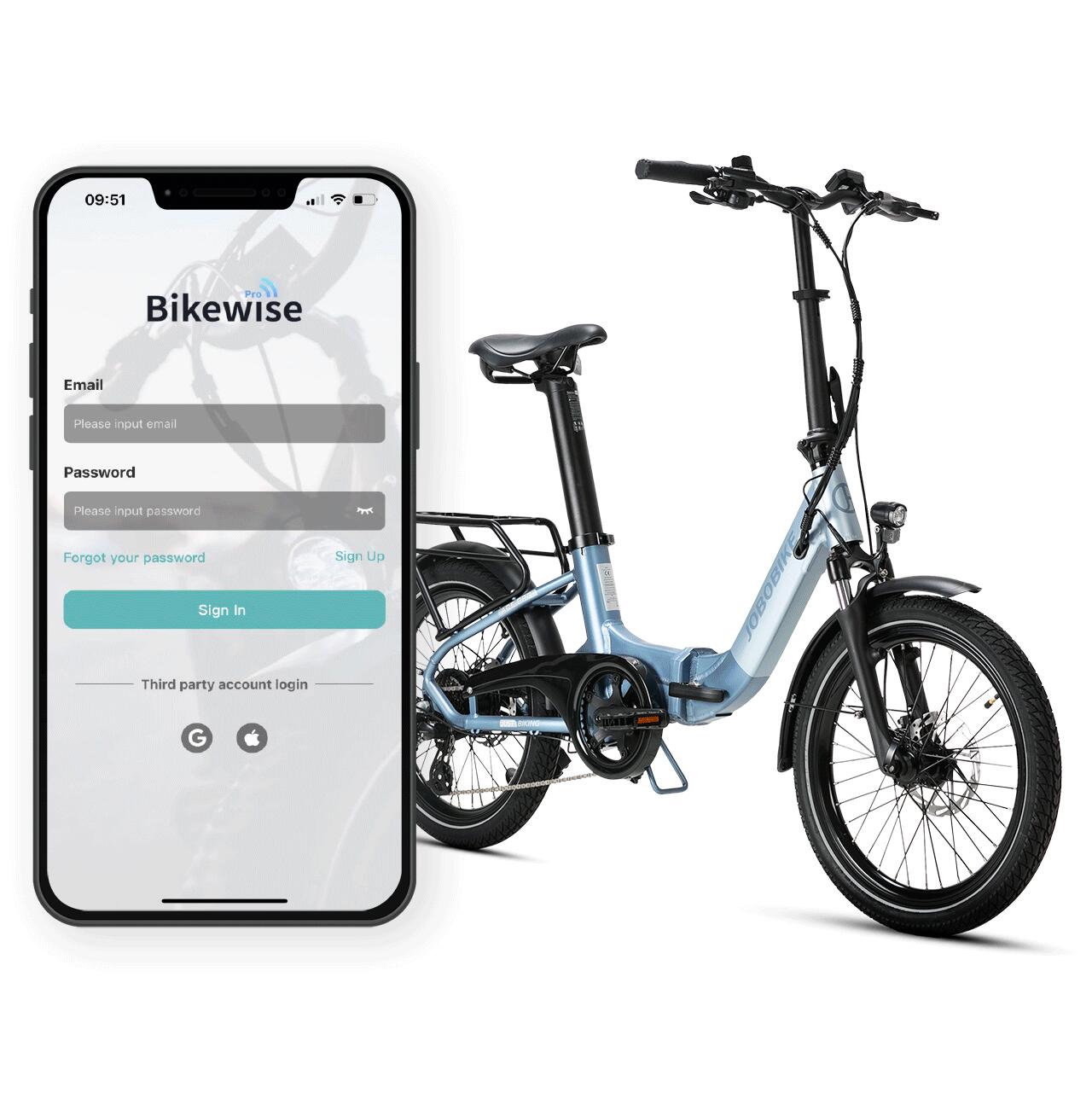 Vélo électrique pliable JOBOBIKE Ace Pro 250 W, batterie 36 V 10 Ah – Image 3