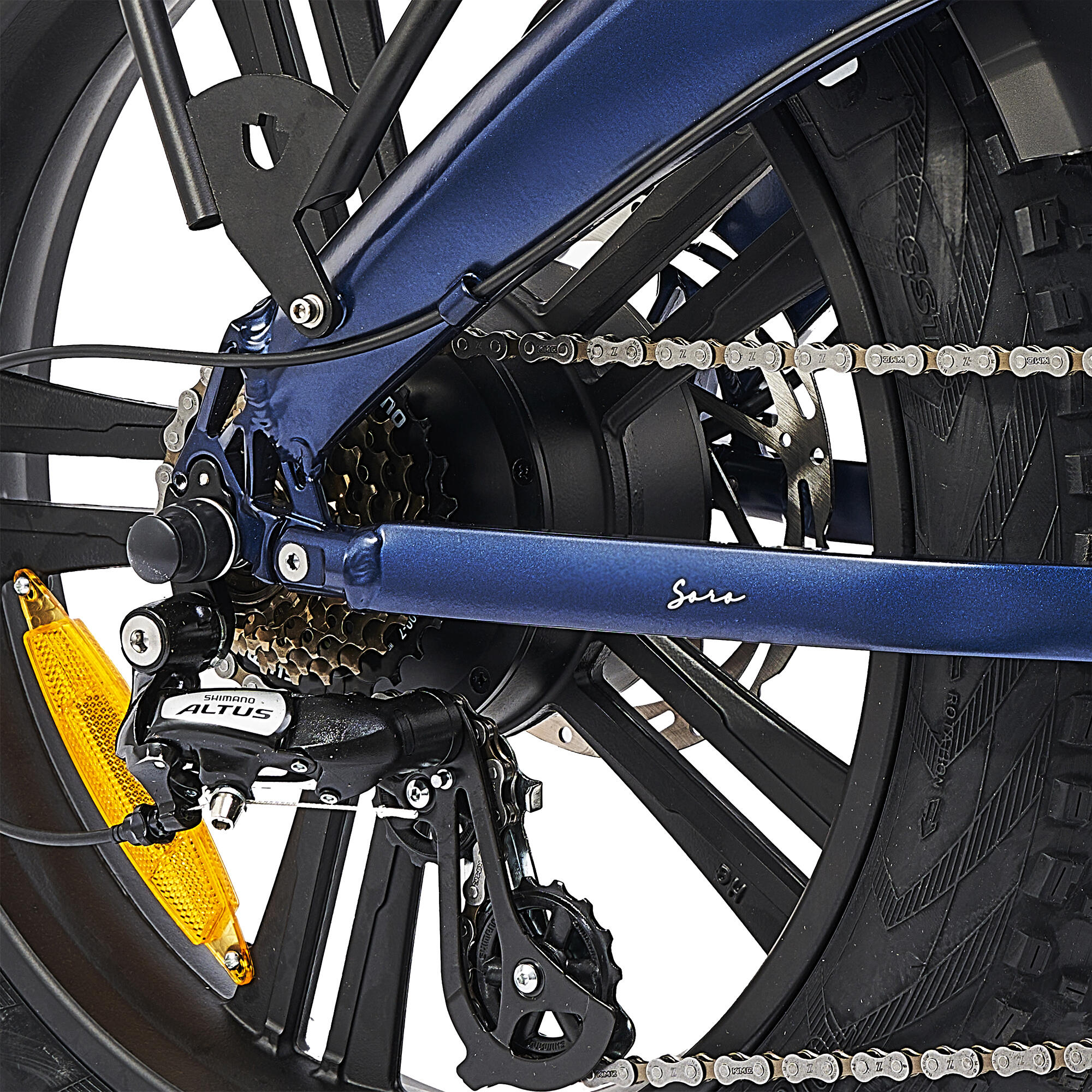Sorø 2026 - Vélo électrique pliant à pneus larges 48V 14,5Ah - Bleu royal – Image 2