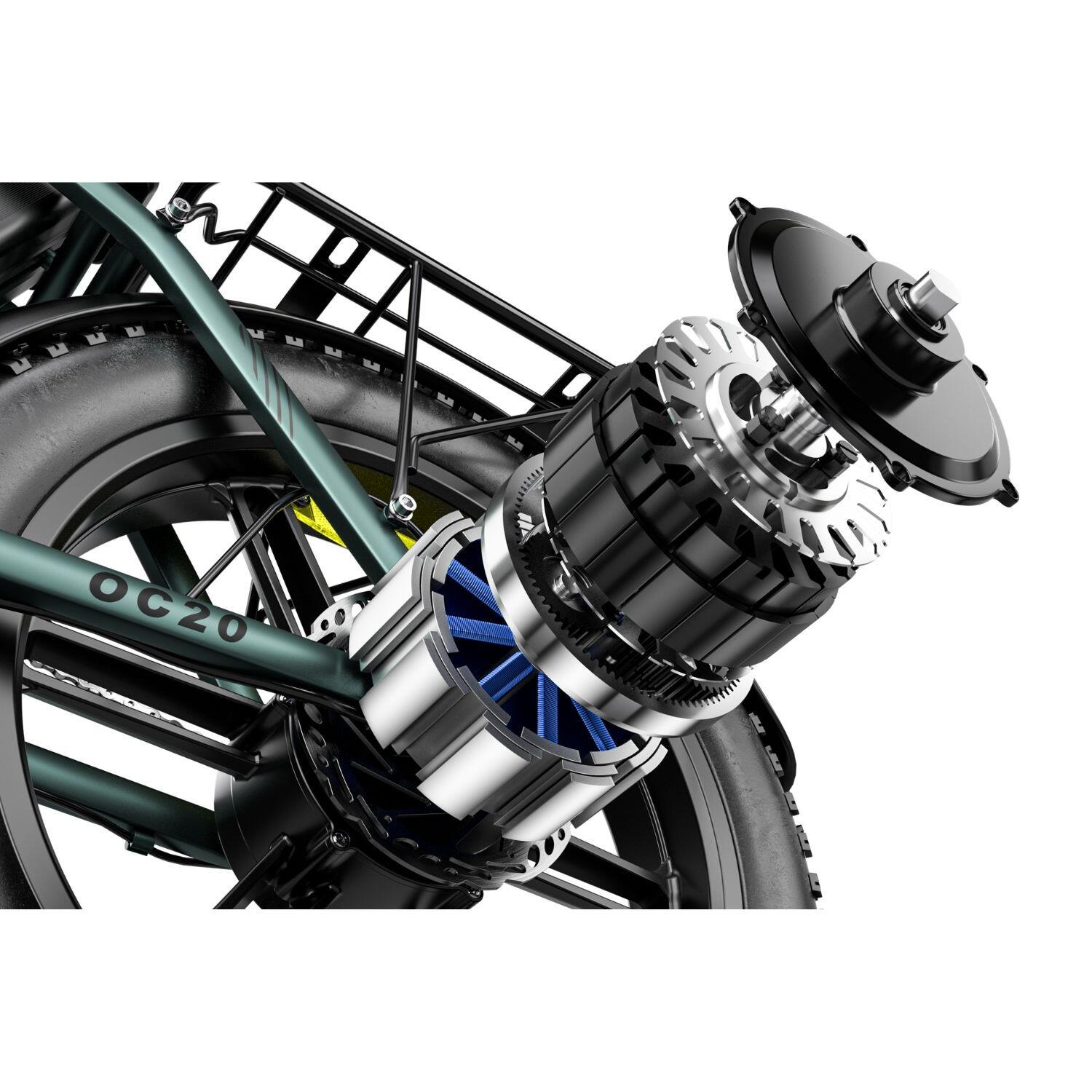 Vélo électrique ZWheel Urban Pioneer, 250W, 55 Nm, 13Ah, 100 km, vert – Image 2