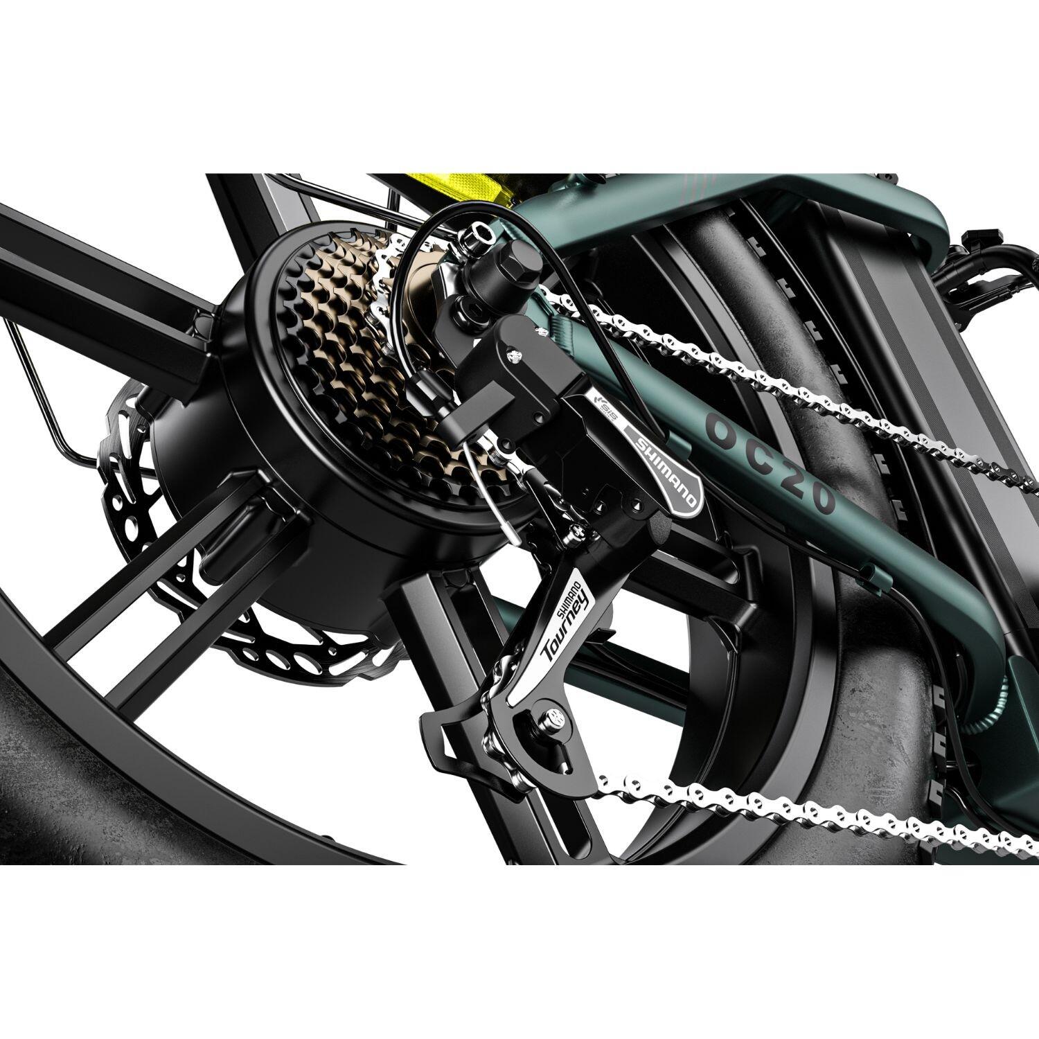 Vélo électrique ZWheel Urban Pioneer, 250W, 55 Nm, 13Ah, 100 km, vert – Image 4