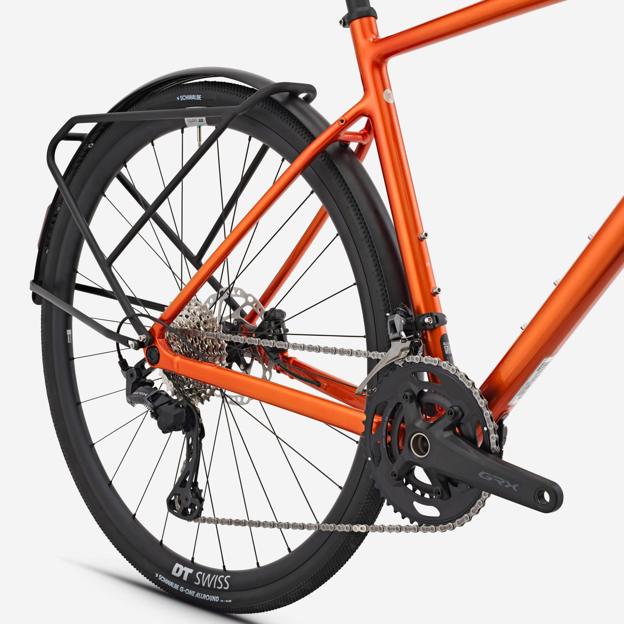 Vélo de route Shimano GRX 2x12v, EDR AF2 Randonneur orange – Image 3