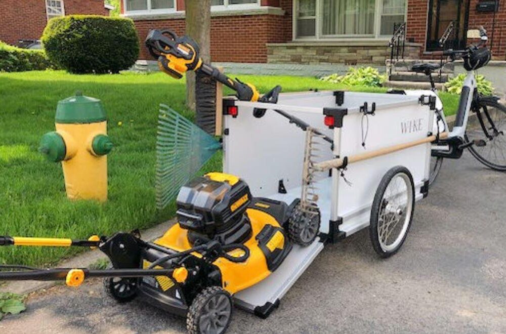 Remorque cargo cargo utilitaire et paysagère Wike pour vélo Wike