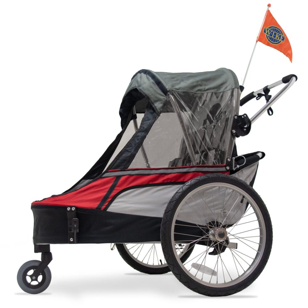Remorque vélo pour enfants WIKE Premium - comprend poussette et kit de jogging