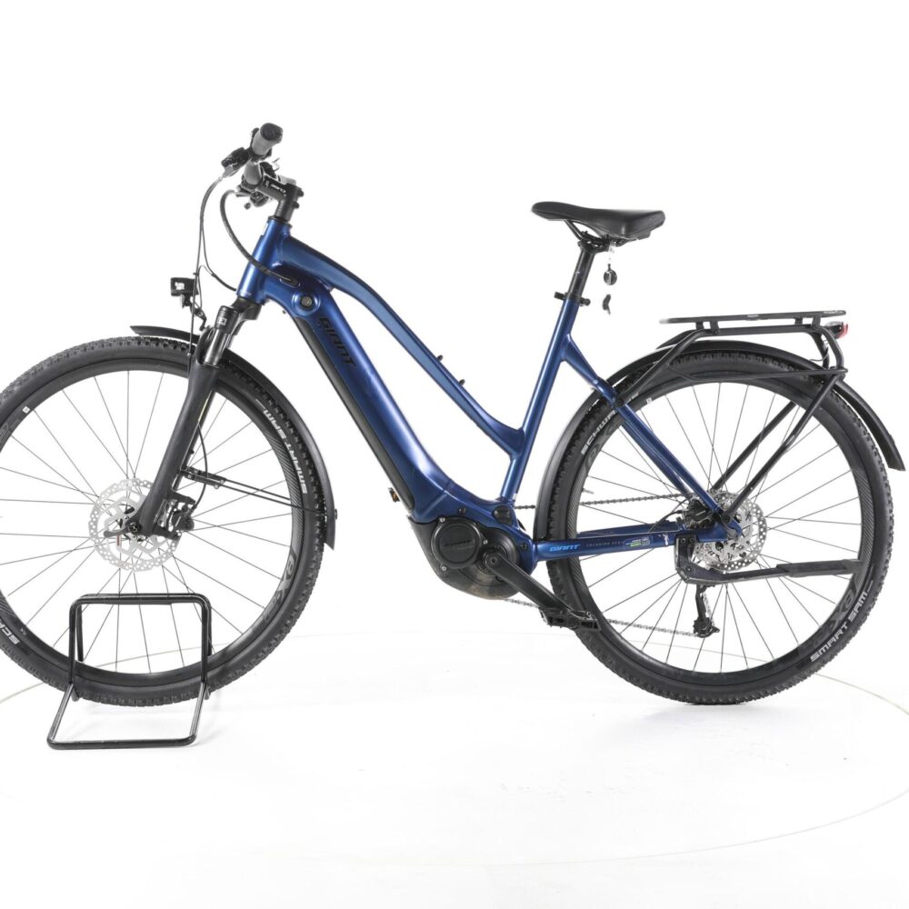 HILAND 27,5 pouces VTT,21 vitesses pour hommes et femmes, cadre en acier haute résistance, freins en V, vélo hardtail adulte,Bleu