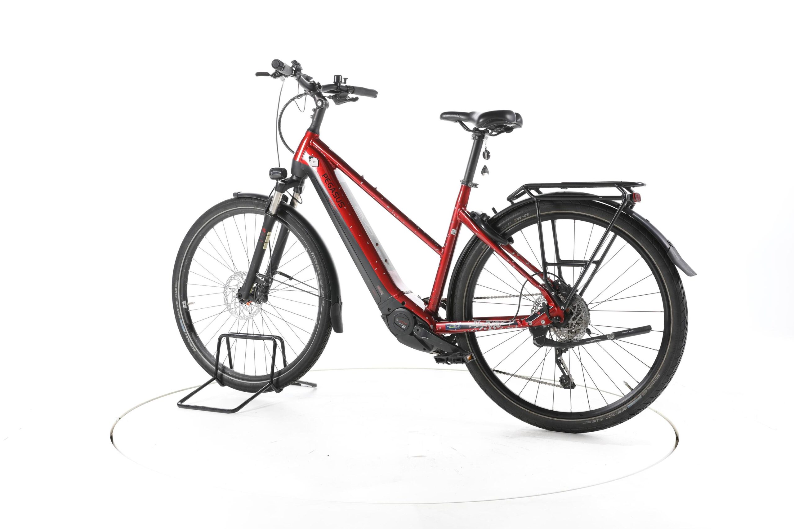 Vélo Enfant 16" URBAN SKATE Garçon ( taille 105 cm à 120 cm ) Blanc & Rouge & Bleu, équipé de 2 Freins, Gourde, Porte gourde,