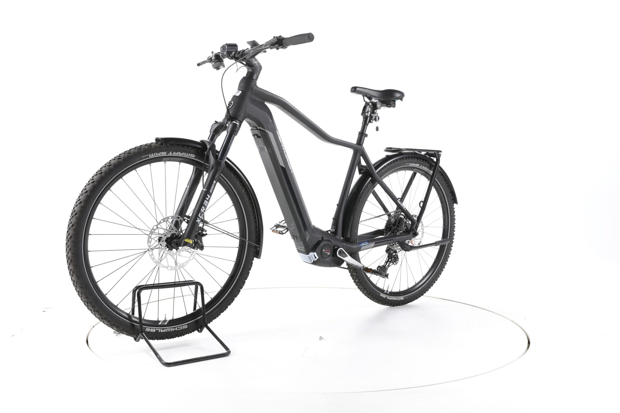 HILAND Vélo d'enfant - Roues 18" - 5-7 ans - Stabilisateurs - Porte-bagages arrière - Vélo de garçon- Blanc