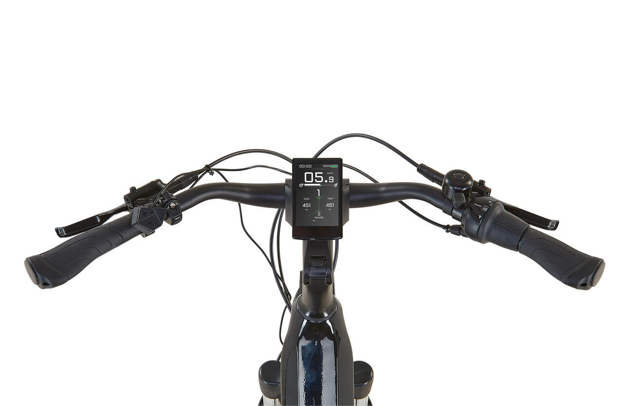 Vélo de Ville Huffy Deluxe 26" velo adulte + panier avant et porte-panneaux arrière - Bleu-Vert
