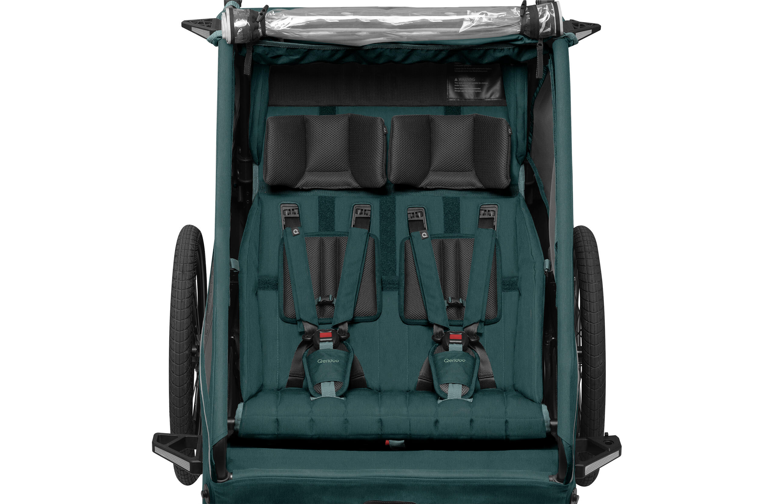 Remorque vélo Qeridoo Kidgoo 2 Pacific Blue – Image 2