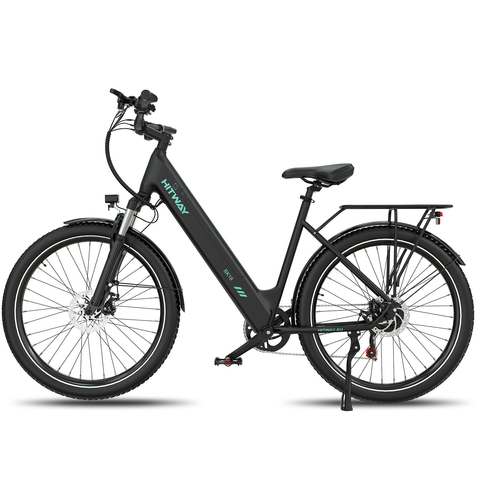 27,5" Vélo de ville électrique cadre bas 13Ah batterie amovible BK18 APP NFC