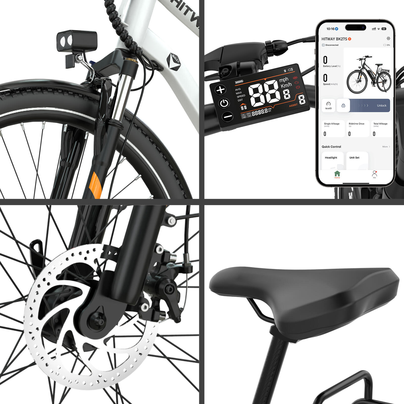 Vélo électrique de ville 28", batterie 468Wh, app, BK27S – Image 4