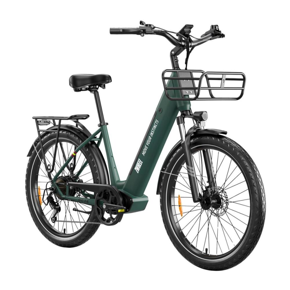 Vélo électrique pliable ZWheel Urban Realm, 250W, 45 Nm, 13.5Ah, 130 km, vert