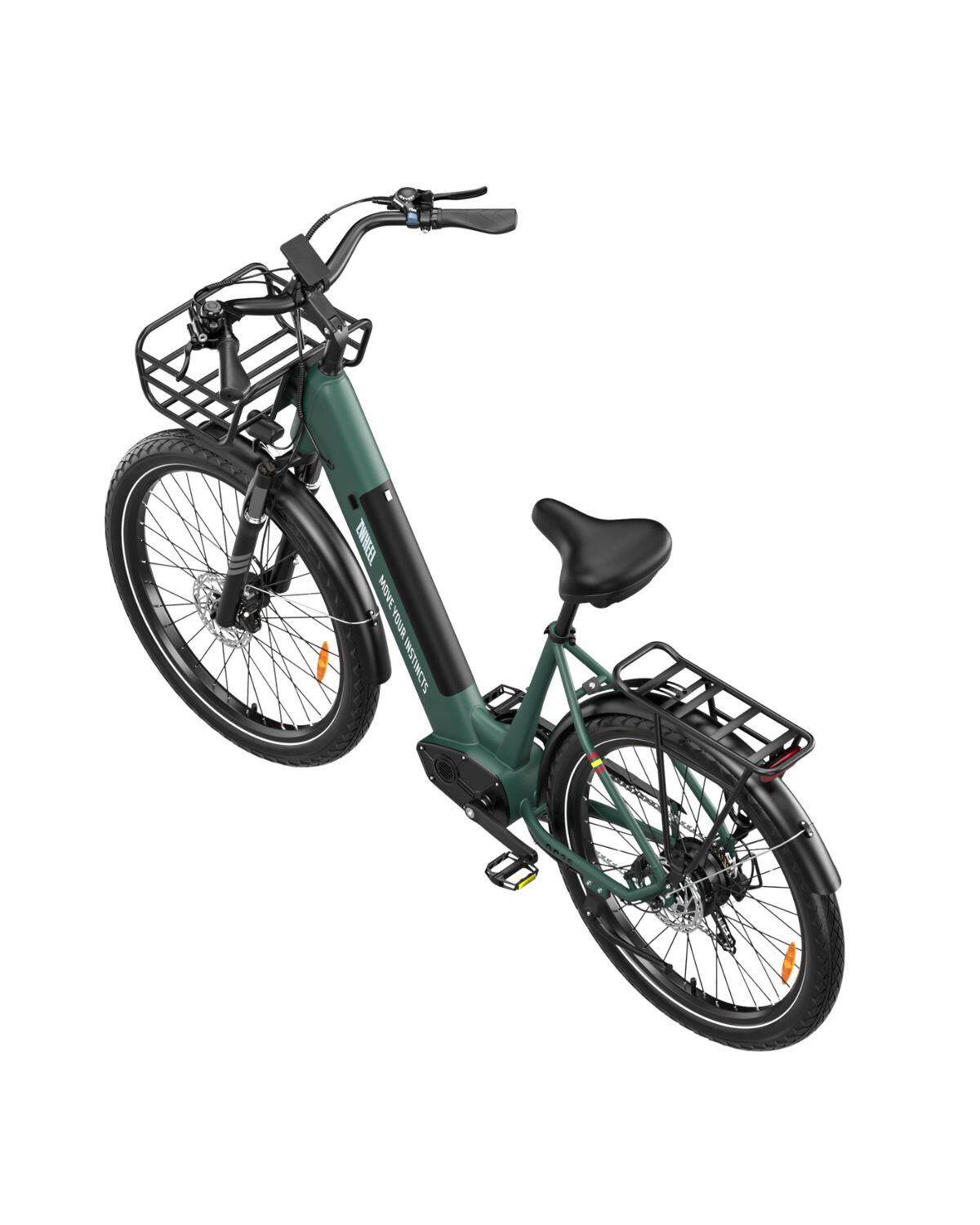 Vélo électrique pliable ZWheel Urban Realm, 250W, 45 Nm, 13.5Ah, 130 km, vert – Image 2