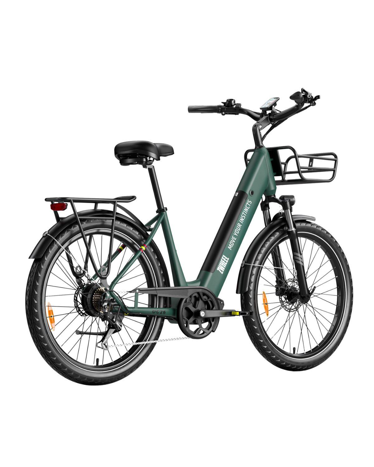 Vélo électrique pliable ZWheel Urban Realm, 250W, 45 Nm, 13.5Ah, 130 km, vert – Image 3