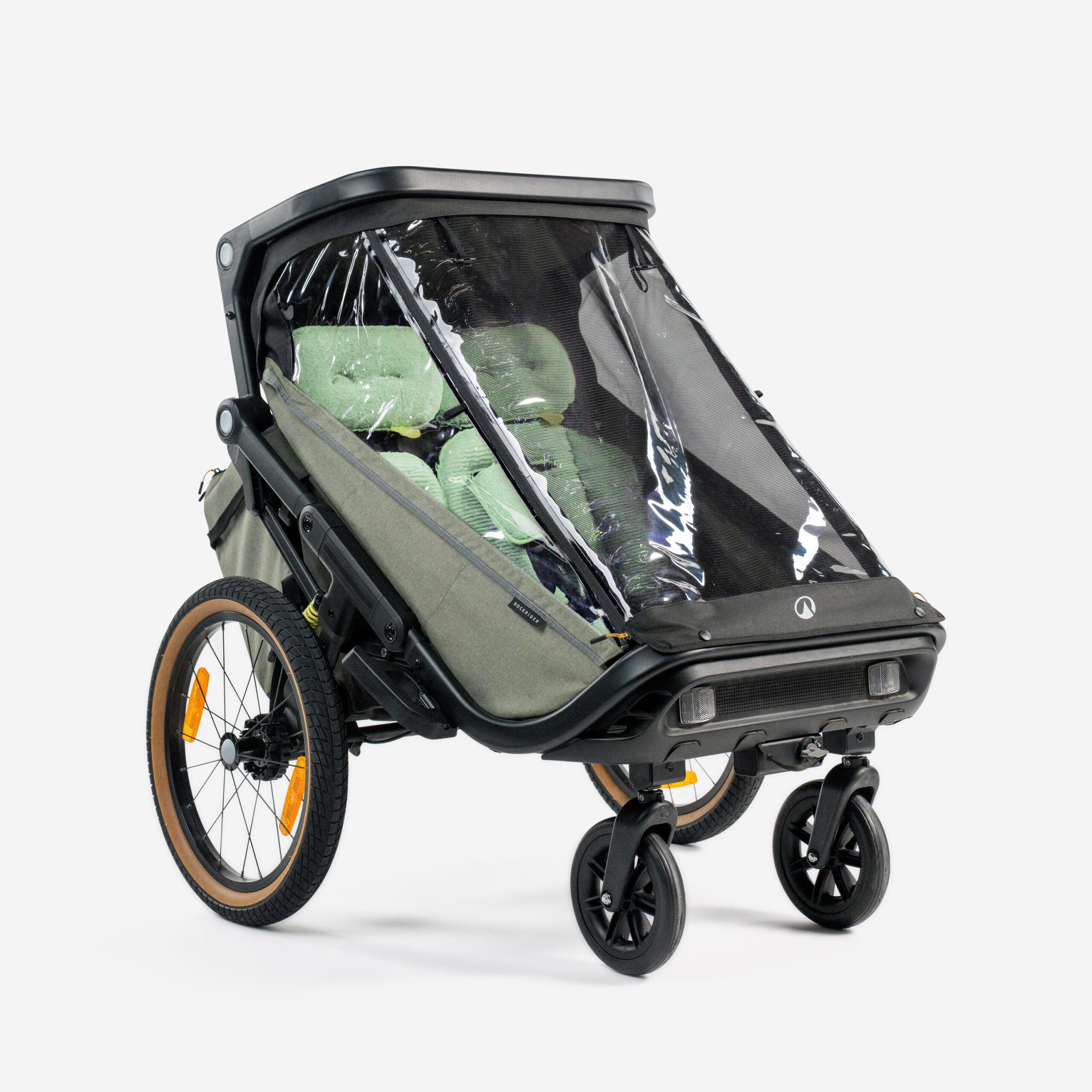 Remorque vélo enfant compacte pliante 2 places poussette, EXPL 900 – Image 2