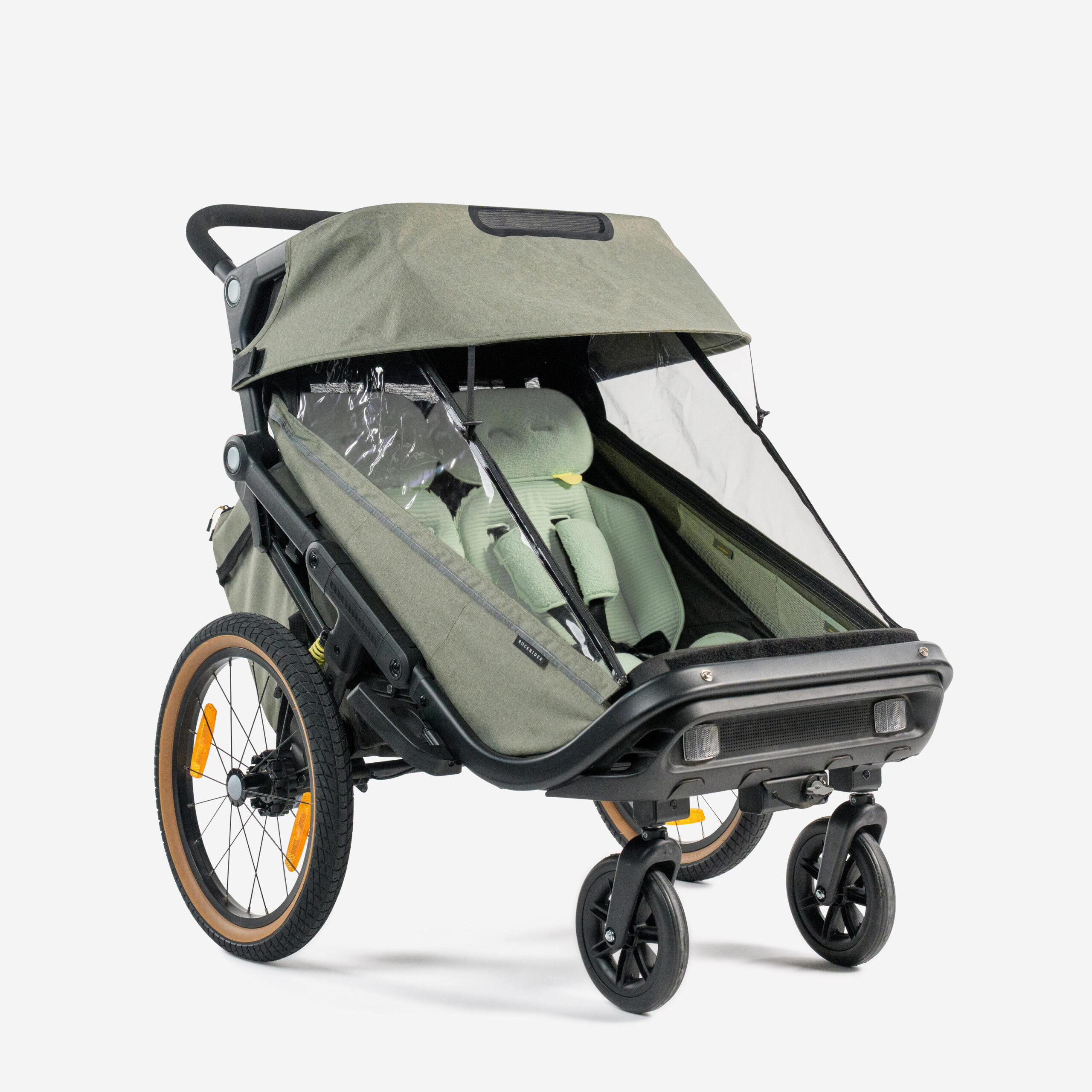 Remorque vélo enfant compacte pliante 2 places poussette, EXPL 900 – Image 3