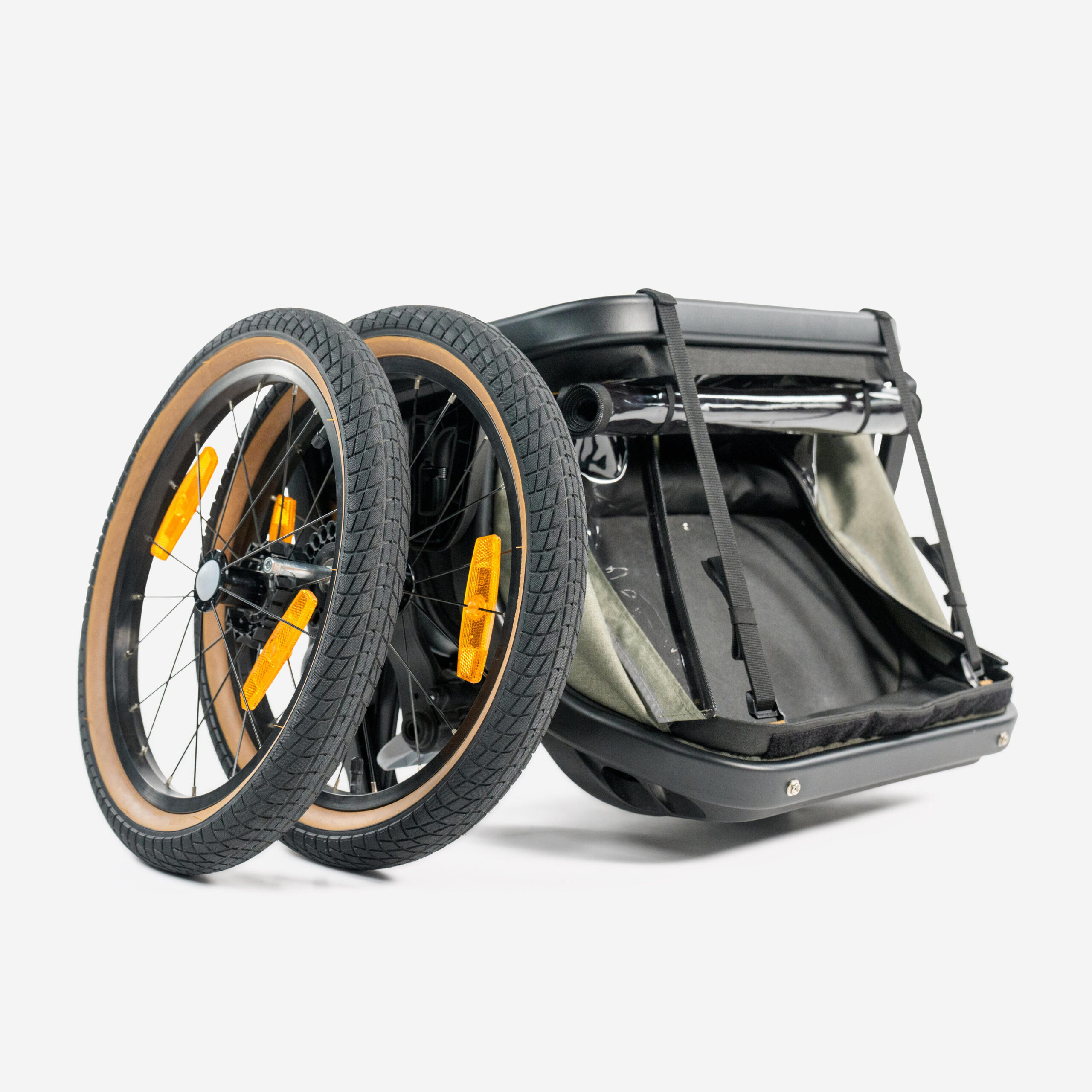 Remorque vélo enfant compacte pliante 2 places poussette, EXPL 900 – Image 5