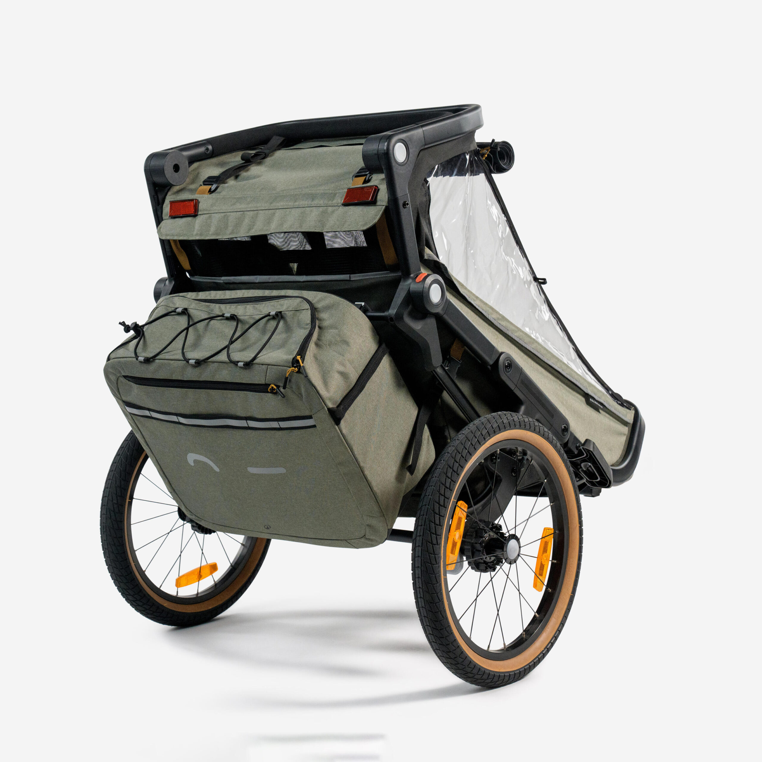 Remorque vélo enfant compacte pliante 2 places poussette, EXPL 900 – Image 7
