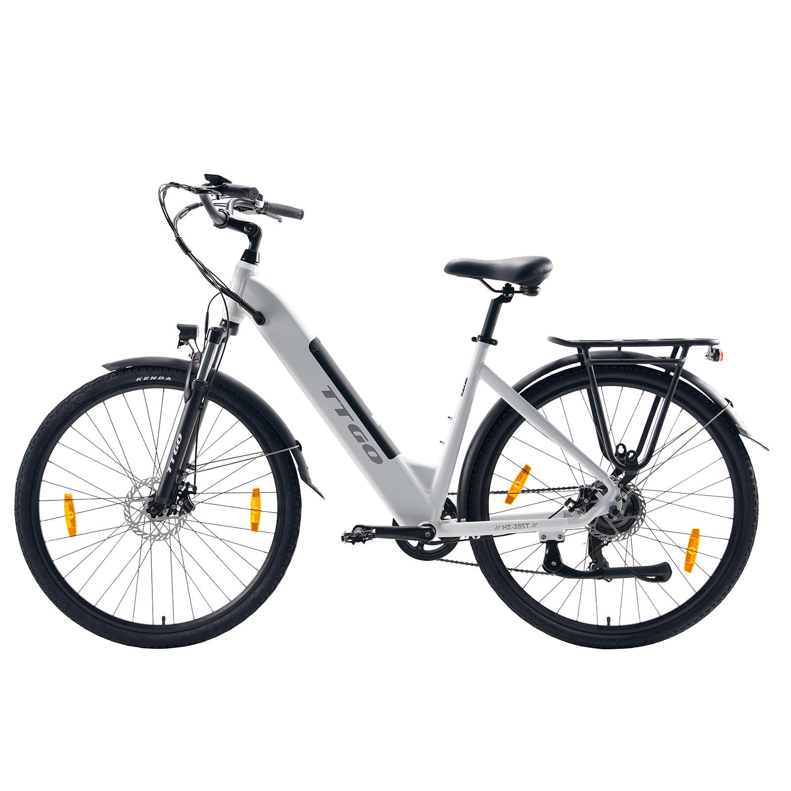HZ-28ST vélo électrique 28" alu suspension freins disque 700C 7 vitesses 250W – Image 2