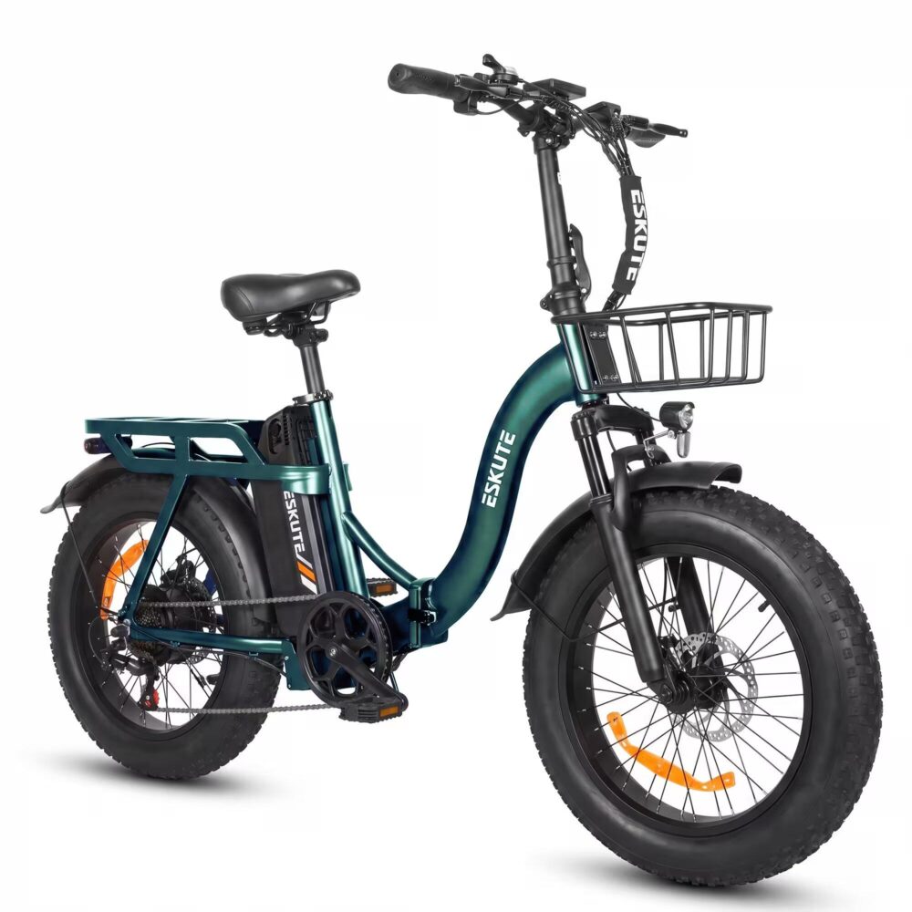 ESKUTE D202 Vélo Électrique Pliable 48V 20.8Ah Pneus 20x4 Autonomie 100km