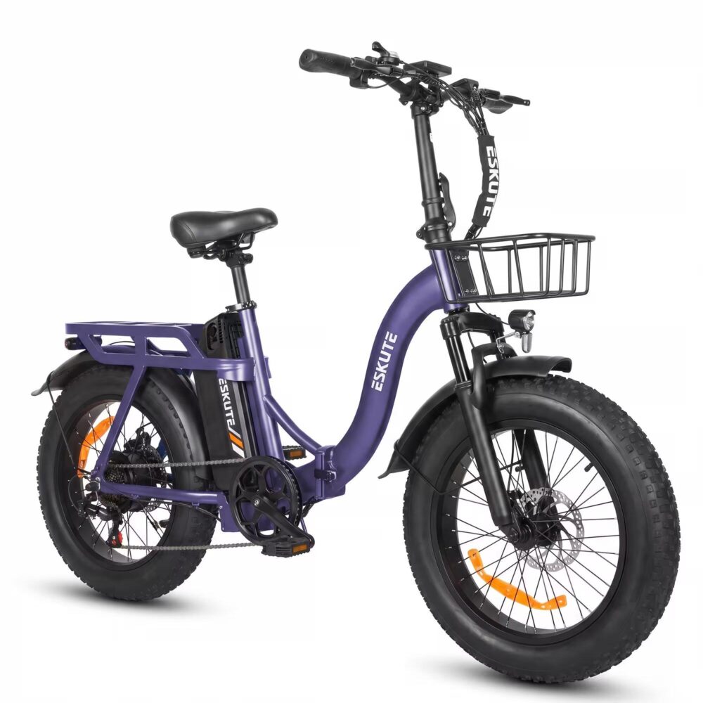 ESKUTE D202 Vélo Électrique Pliable 48V 20.8Ah Pneus 20x4 Autonomie 100km