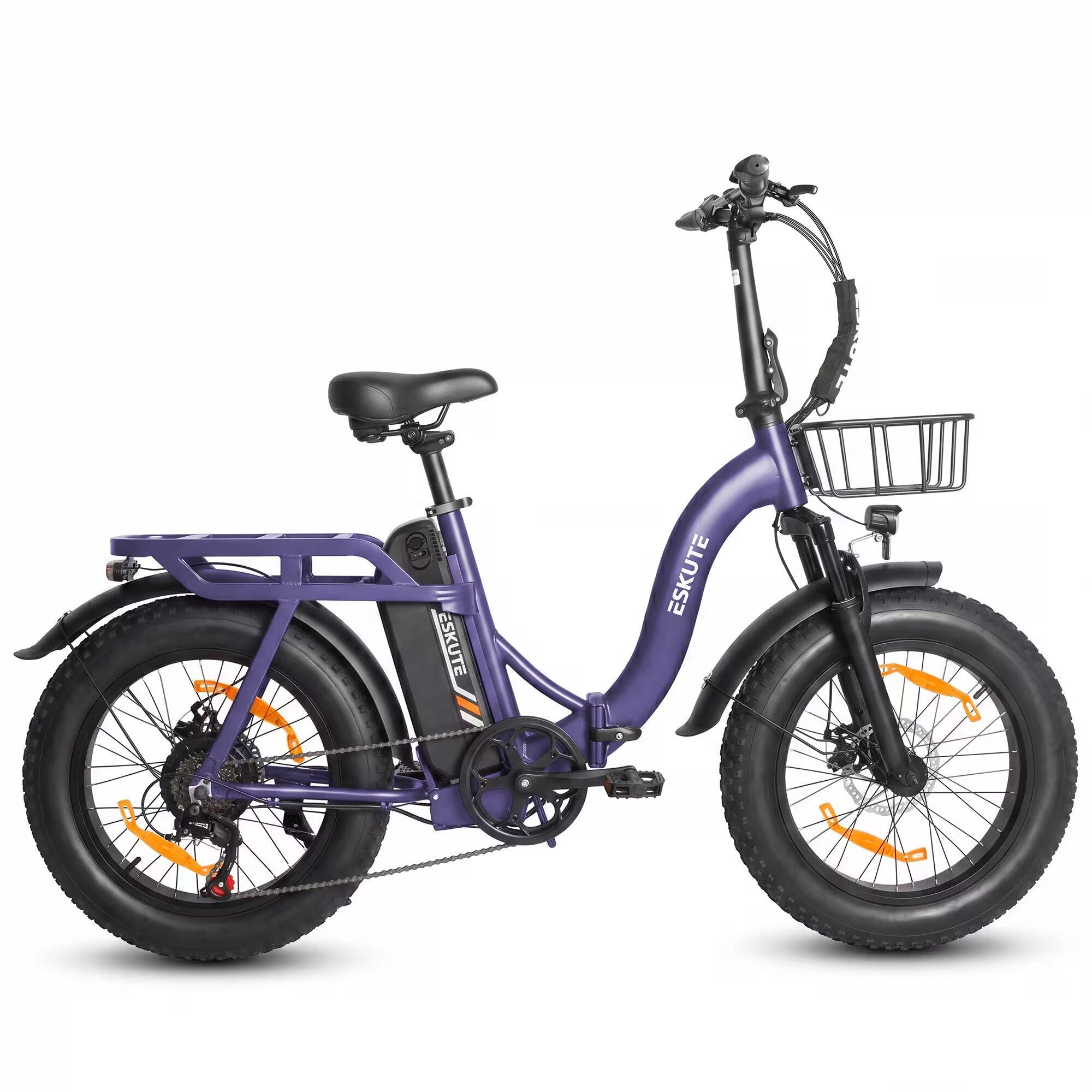 ESKUTE D202 Vélo Électrique Pliable 48V 20.8Ah Pneus 20x4 Autonomie 100km – Image 2