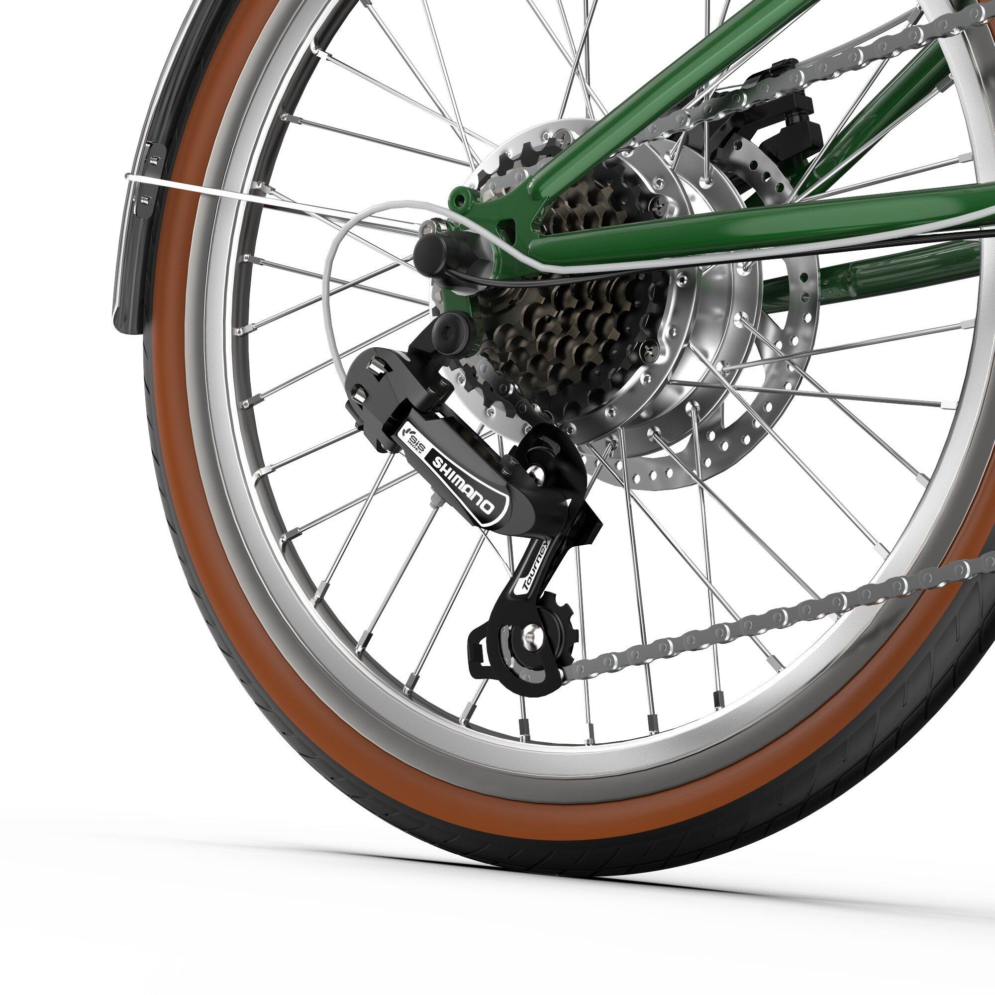 OT02 PRO vélo électrique pliable 20", moteur 250W, Shimano 7 vitesses, écran LCD – Image 5