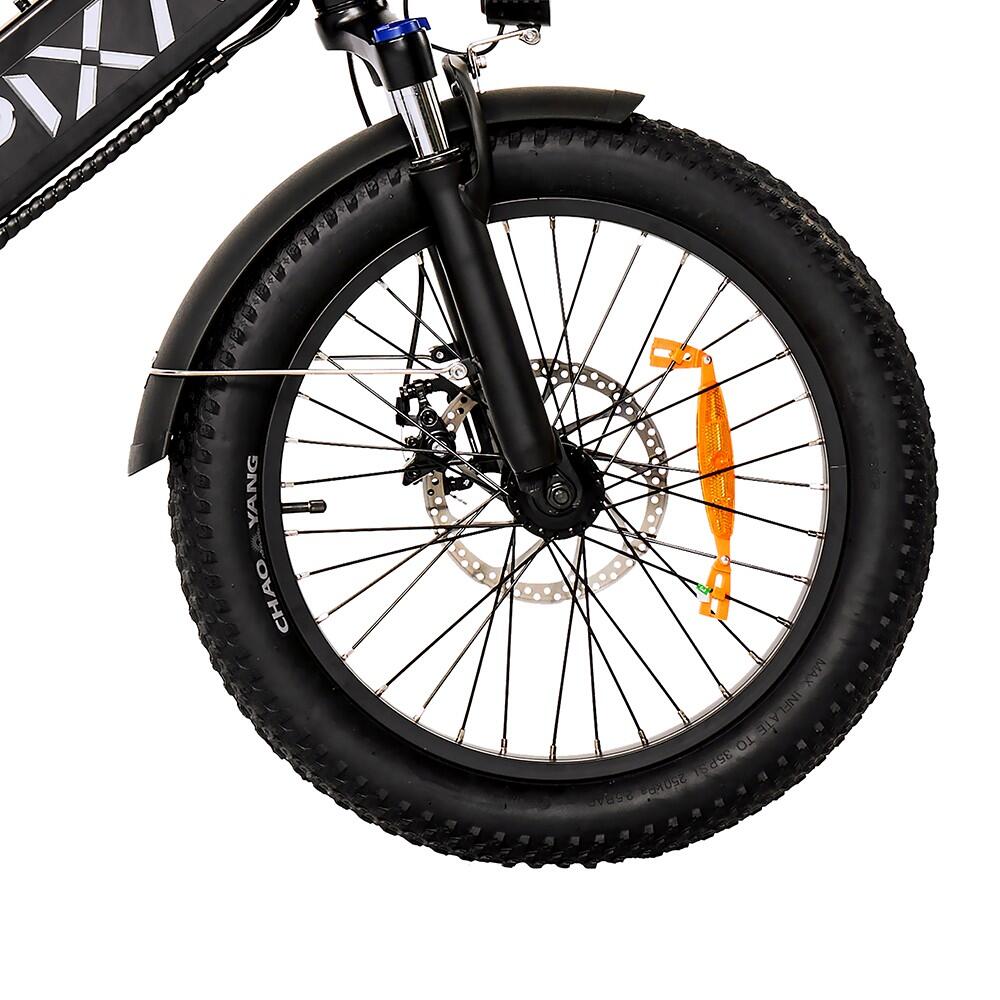 Vélo électrique FAT alu 20'' - MERCIER - 6 Vitesses - Autonomie 75 km - Cadre/potence pliants - Noir - Mixte