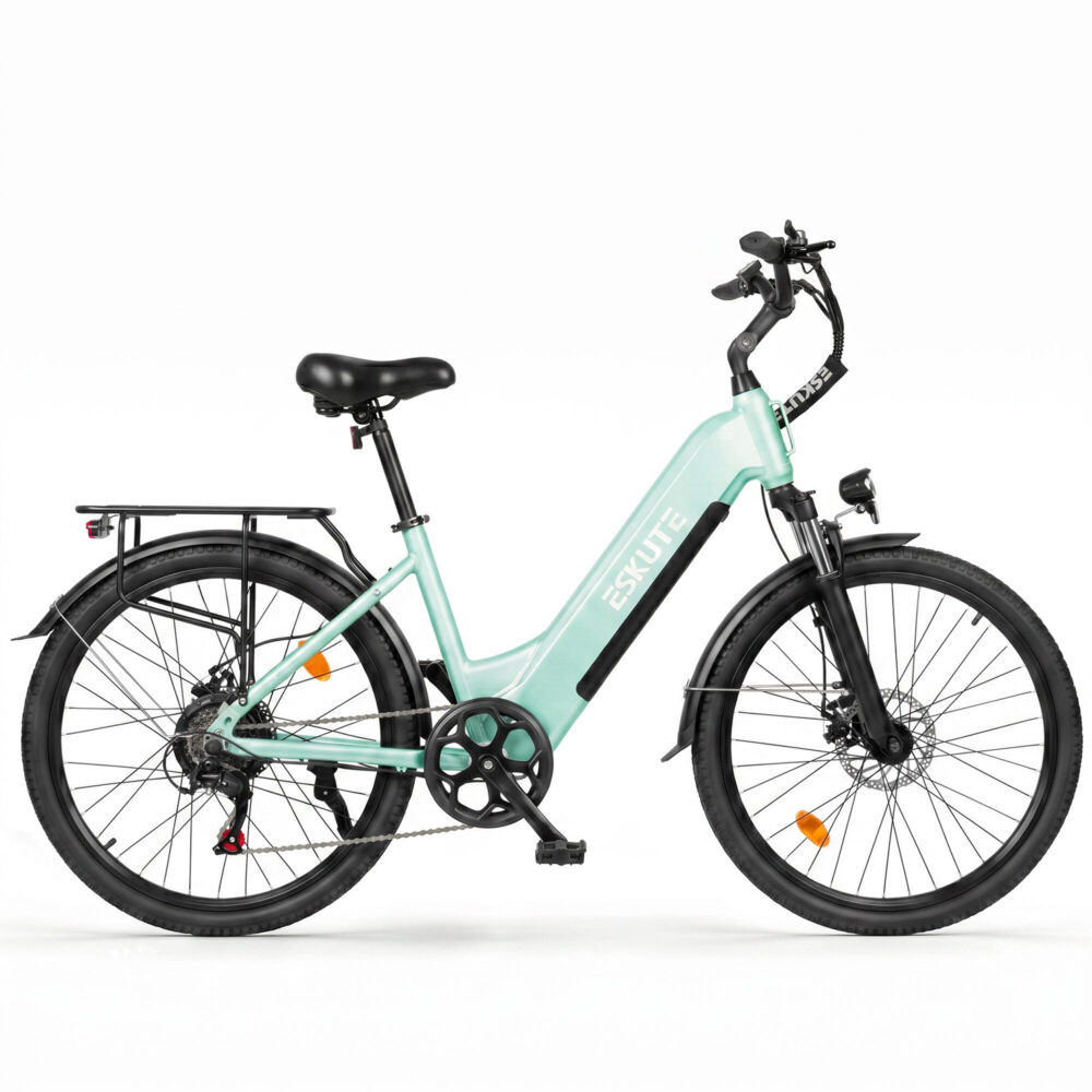 Vélo électrique urbain ESKUTE C202, moteur 250 W, batterie amovible 48 V 17,5 Ah