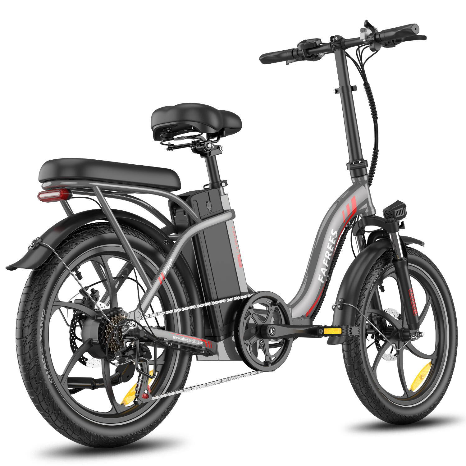 Vélo électrique FAFREES F20+ 20" à gros pneus, batterie 20 Ah, Shimano 7 vitesse – Image 2