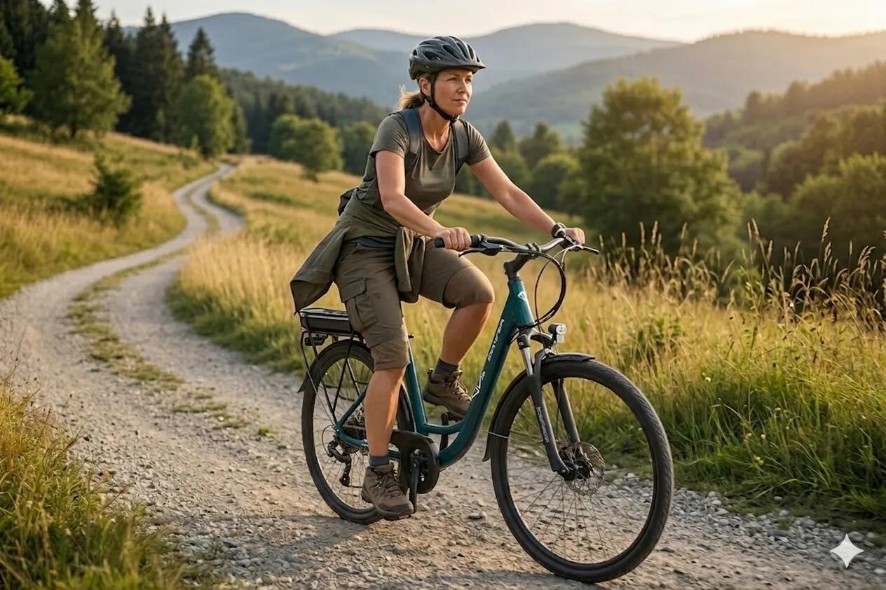 Vélo de ville DENVER E8000 PLUS vert foncé – Image 3
