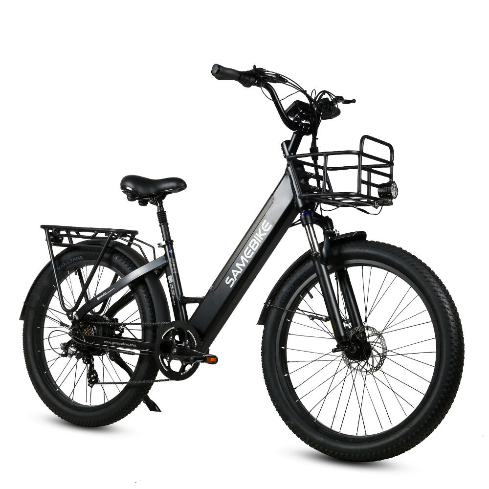 Vélo électrique avec panier avant SAMEBIKE RS-A01 Plus et batterie 48 V 14 Ah