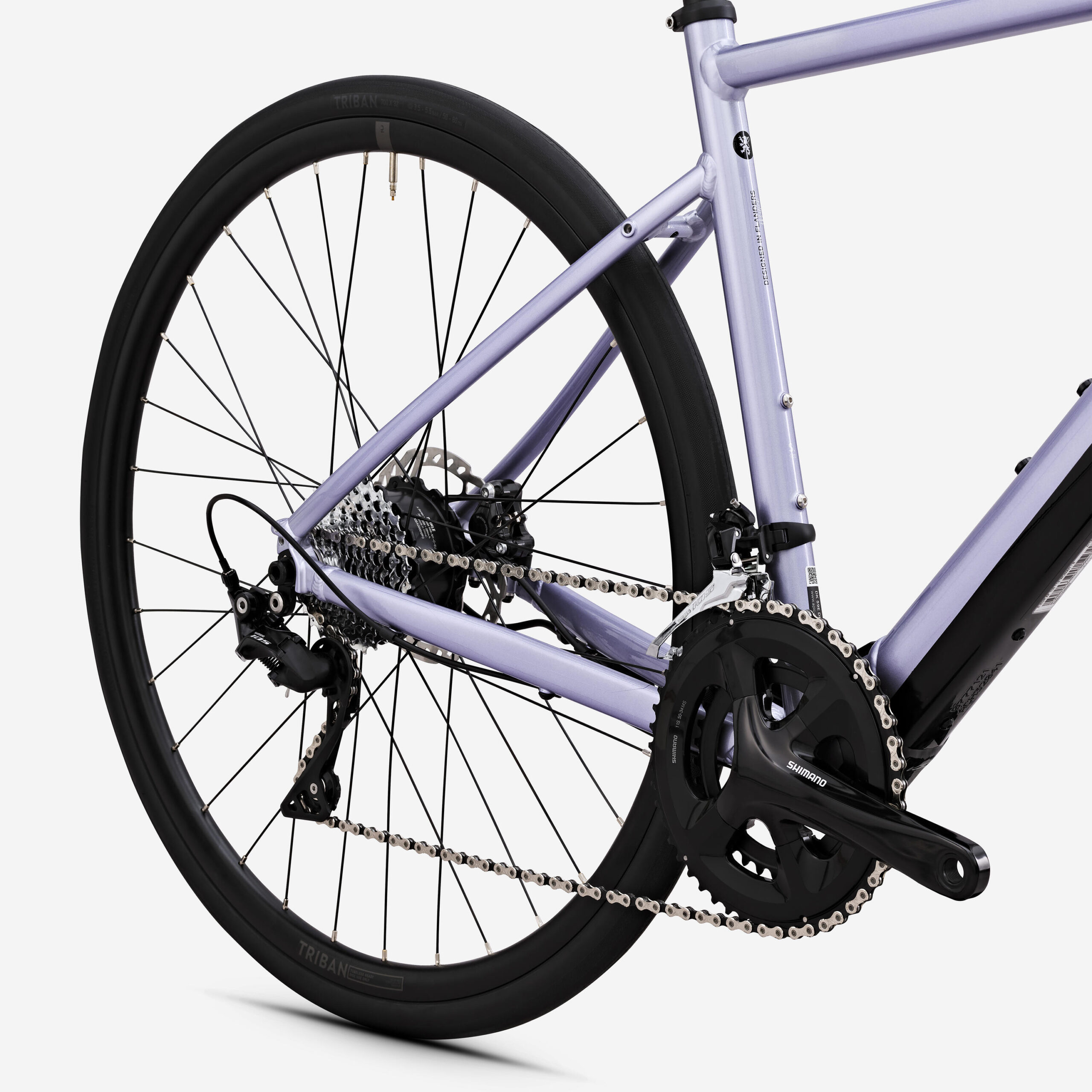 Vélo de route à assistance électrique - E-EDR AF WMN Shimano 105 2x11S lila – Image 4