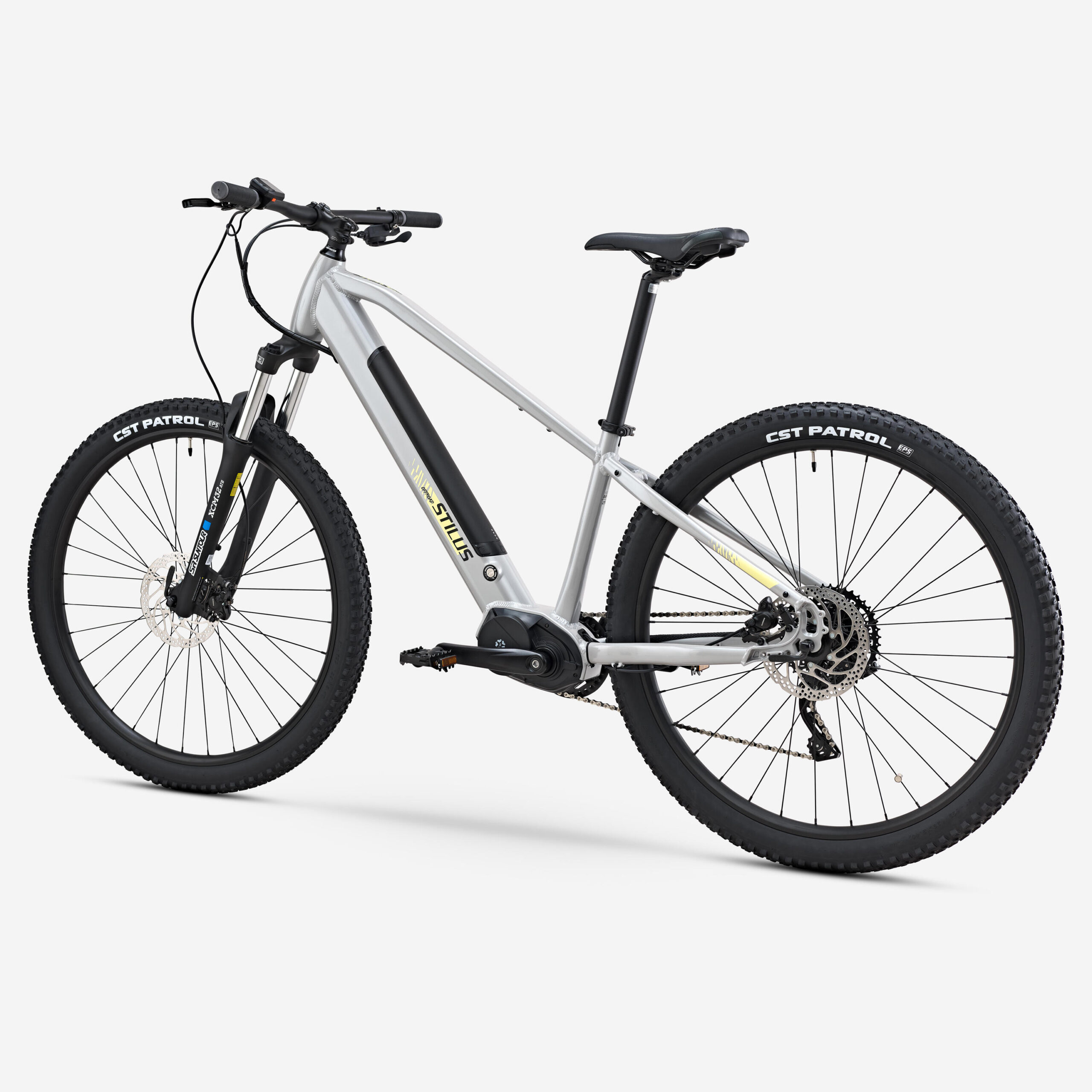Vélo VTT électrique semi-rigide STILUS Off Road, Gris clair