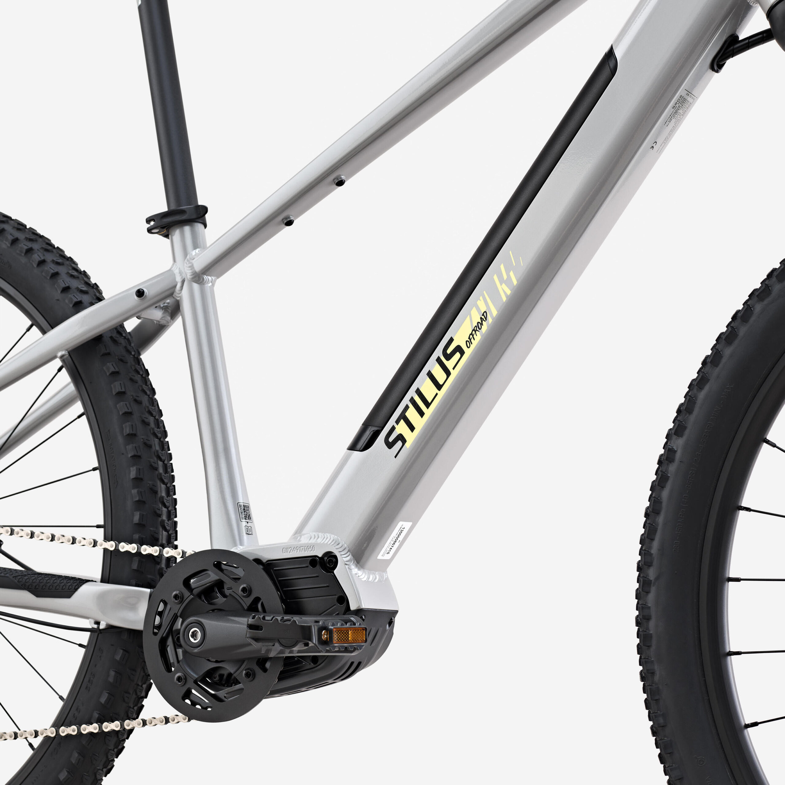 Vélo VTT électrique semi-rigide STILUS Off Road, Gris clair – Image 2