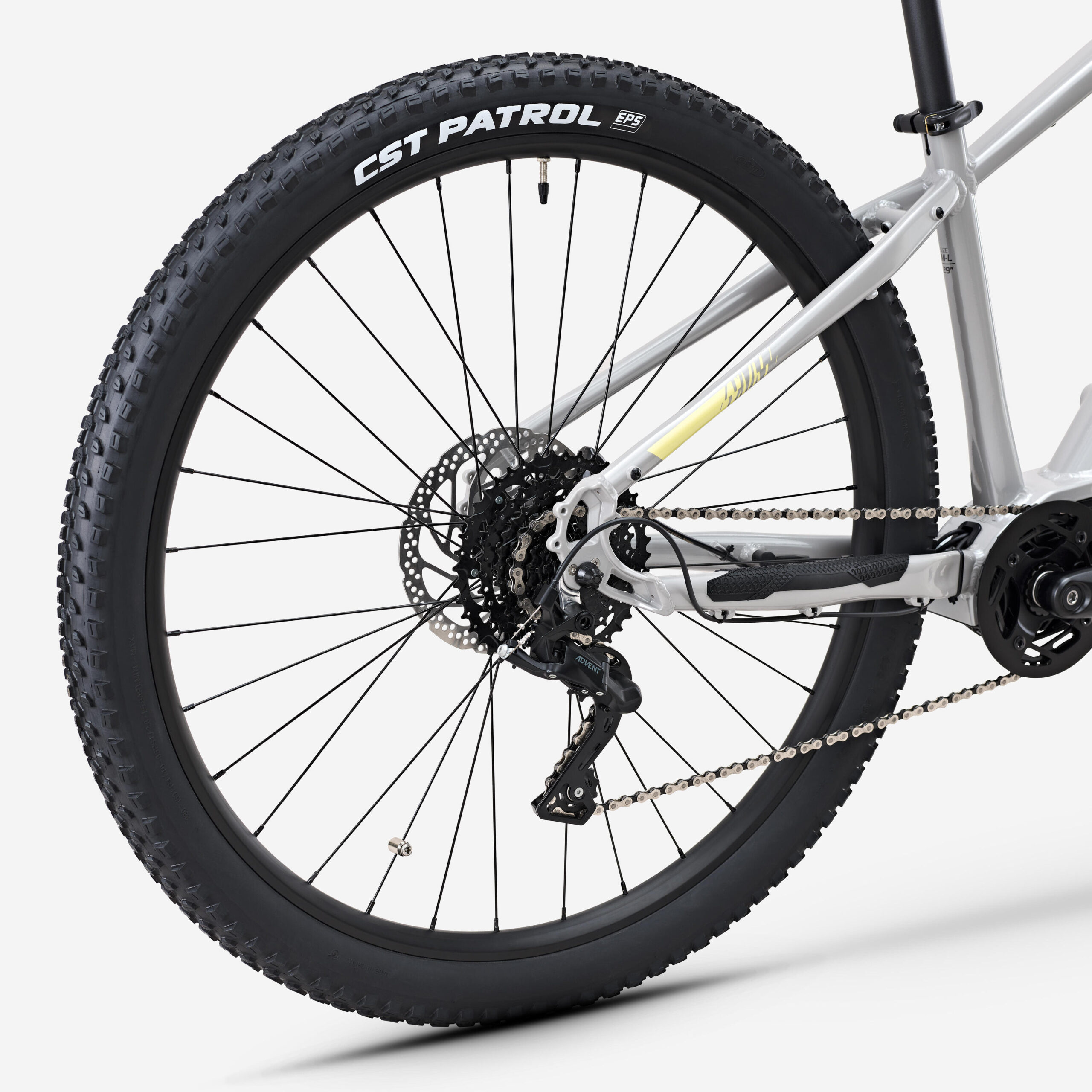 Vélo VTT électrique semi-rigide STILUS Off Road, Gris clair – Image 3