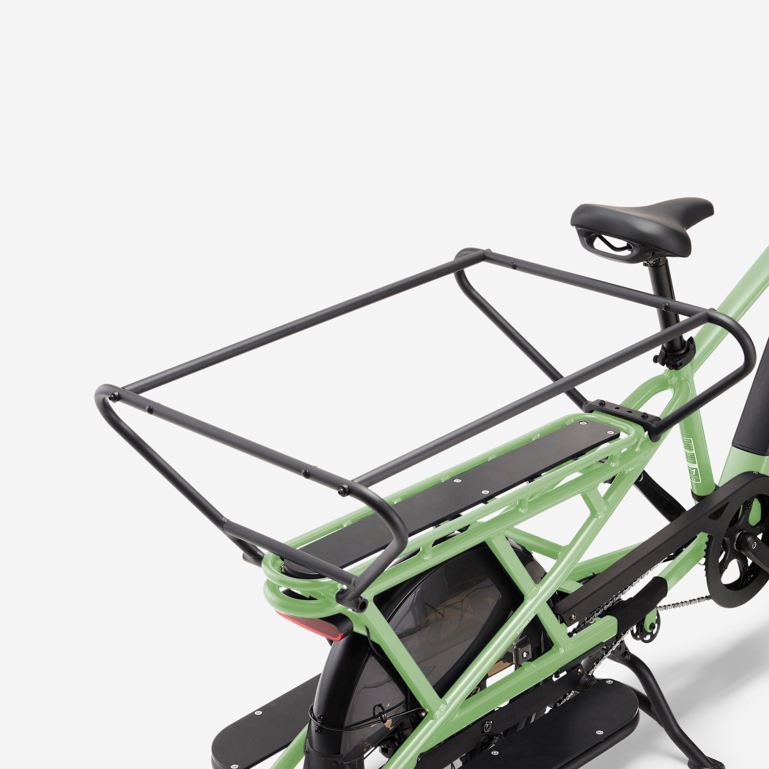 Velo cargo électrique longtail, E-three 500 vert sorbet – Image 4