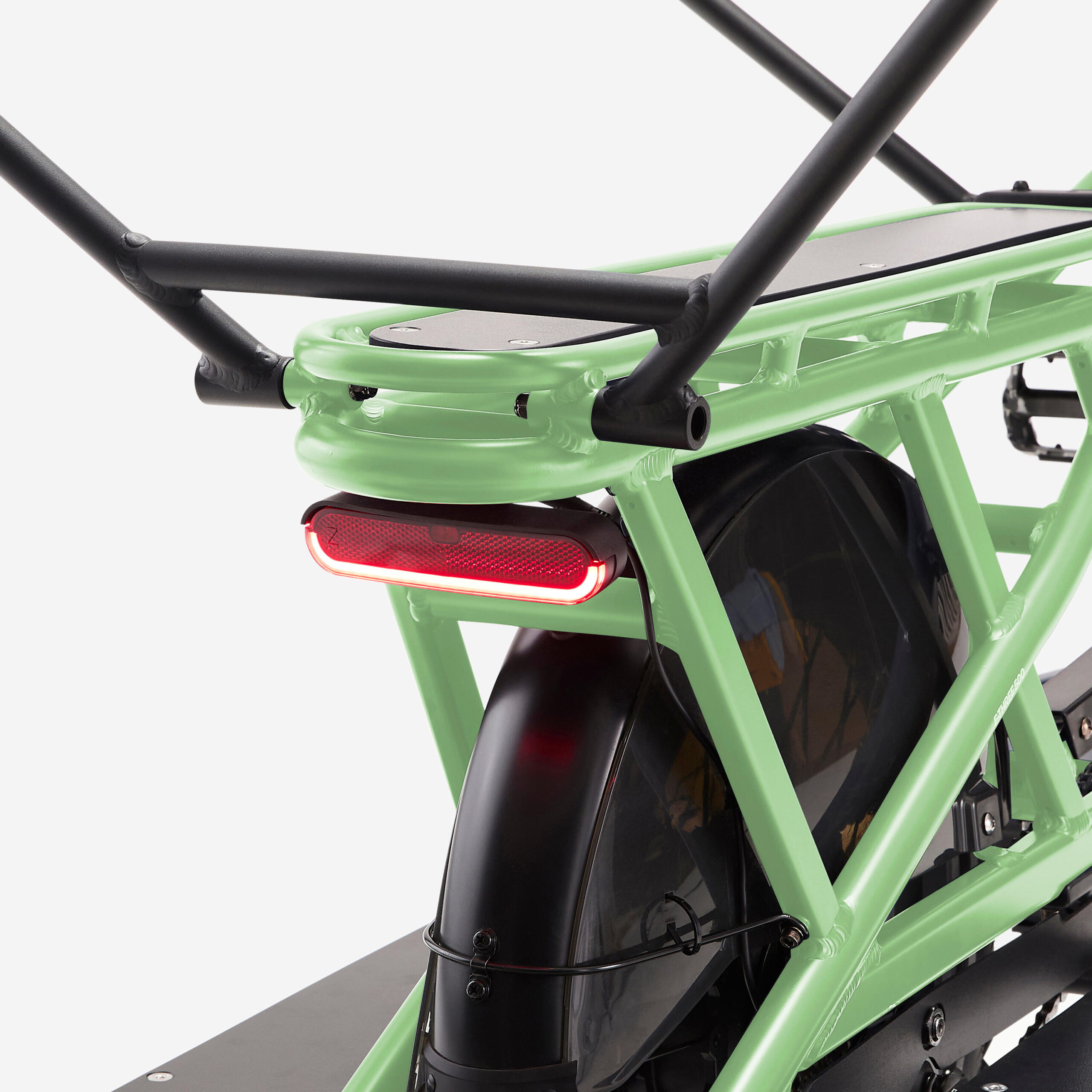 Velo cargo électrique longtail, E-three 500 vert sorbet – Image 6