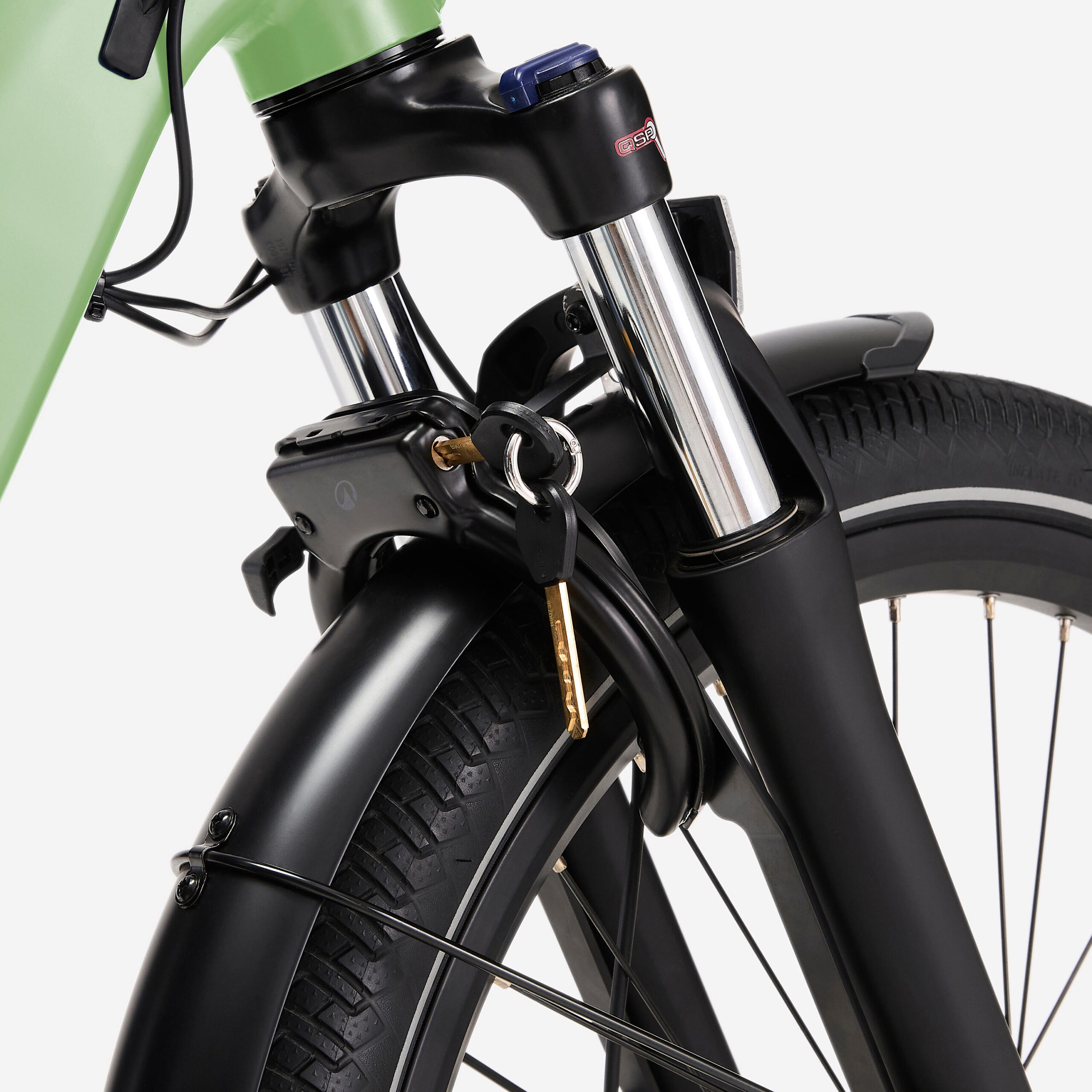 Velo cargo électrique longtail, E-three 500 vert sorbet – Image 10