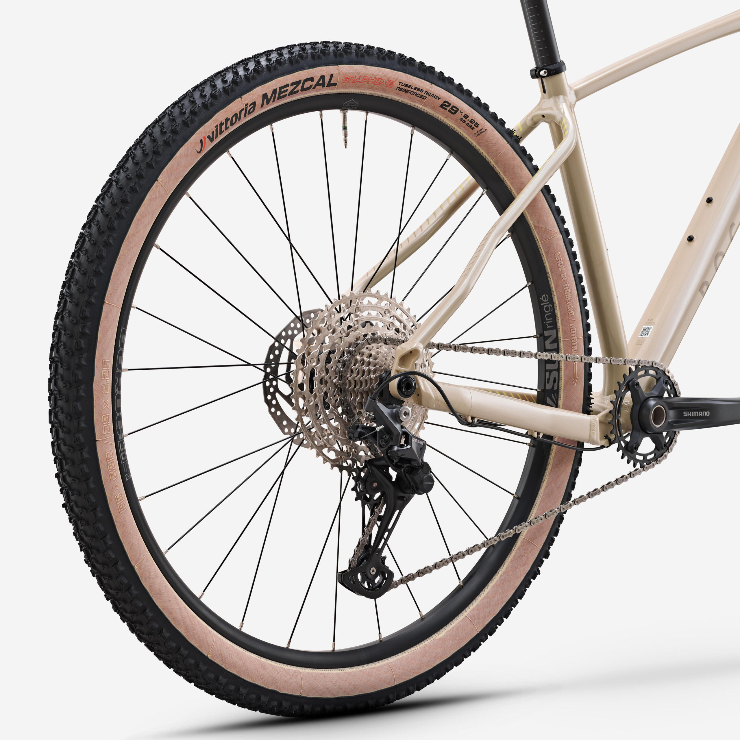 Vélo VTT XC semi-rigide 29" cadre aluminium, RACE 540 beige – Image 3