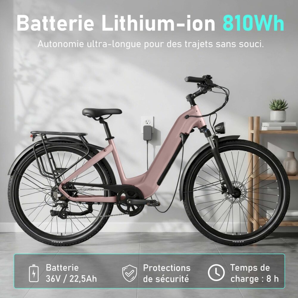 Vélo électrique Maxtron Marathon, 36V 22,5AH, freins à disque hydrauliques.