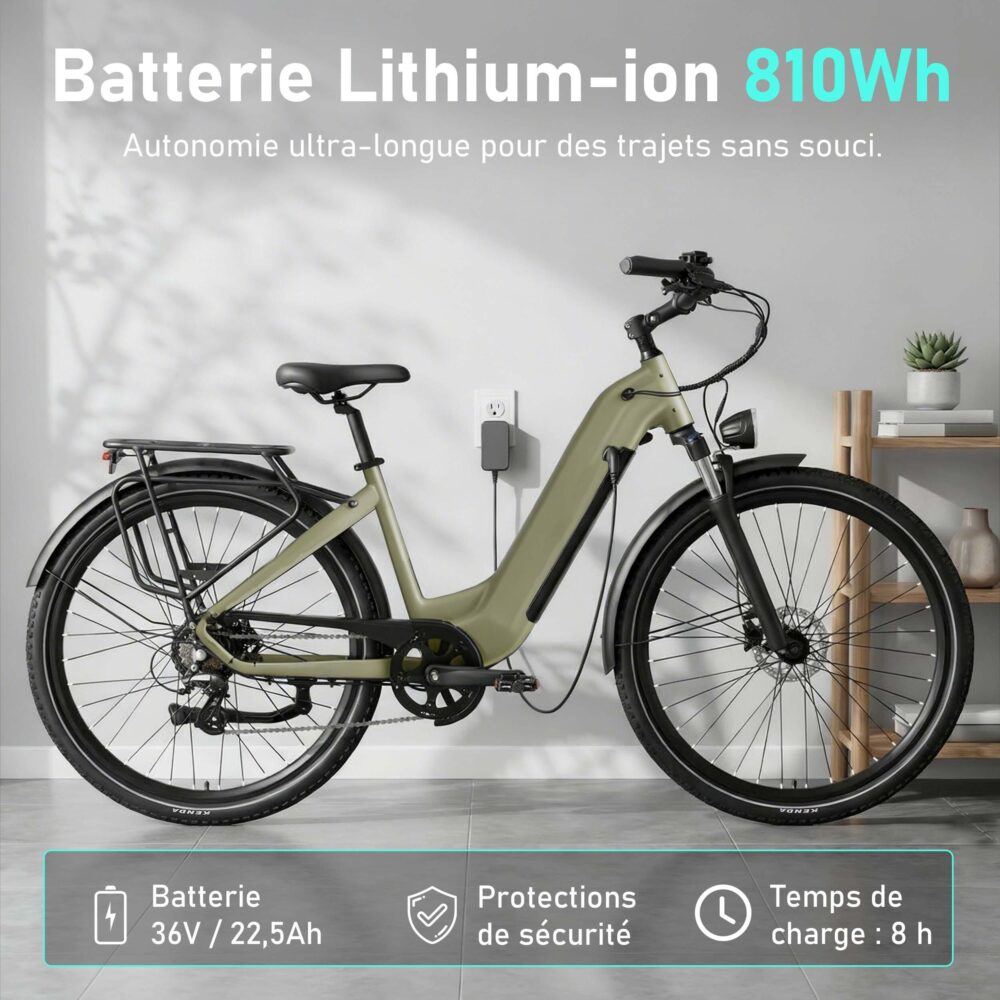 Vélo électrique Maxtron Marathon, 36V 22,5AH, freins à disque hydrauliques.