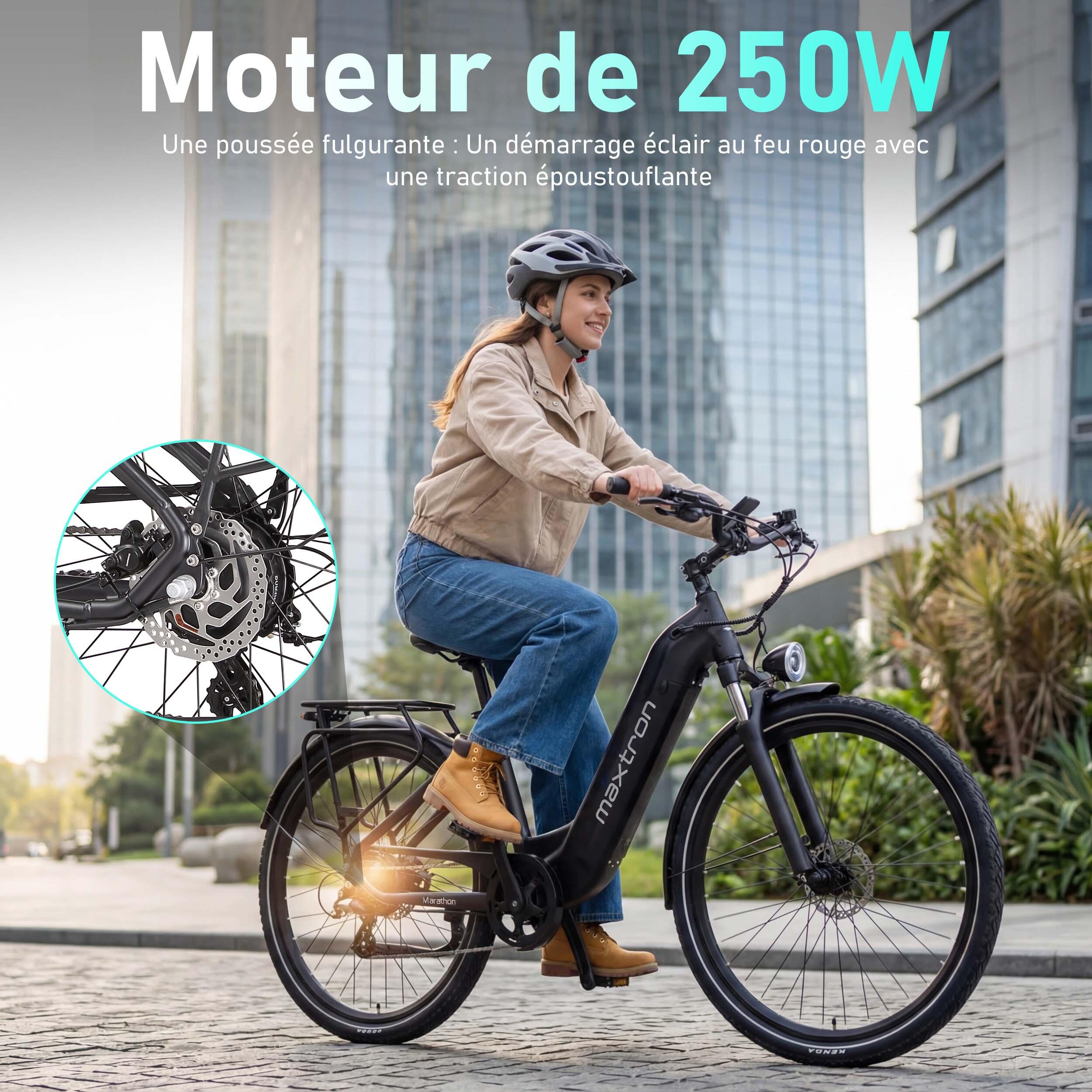 Vélo électrique Maxtron Marathon, 36V 22,5AH, freins à disque hydrauliques. – Image 3