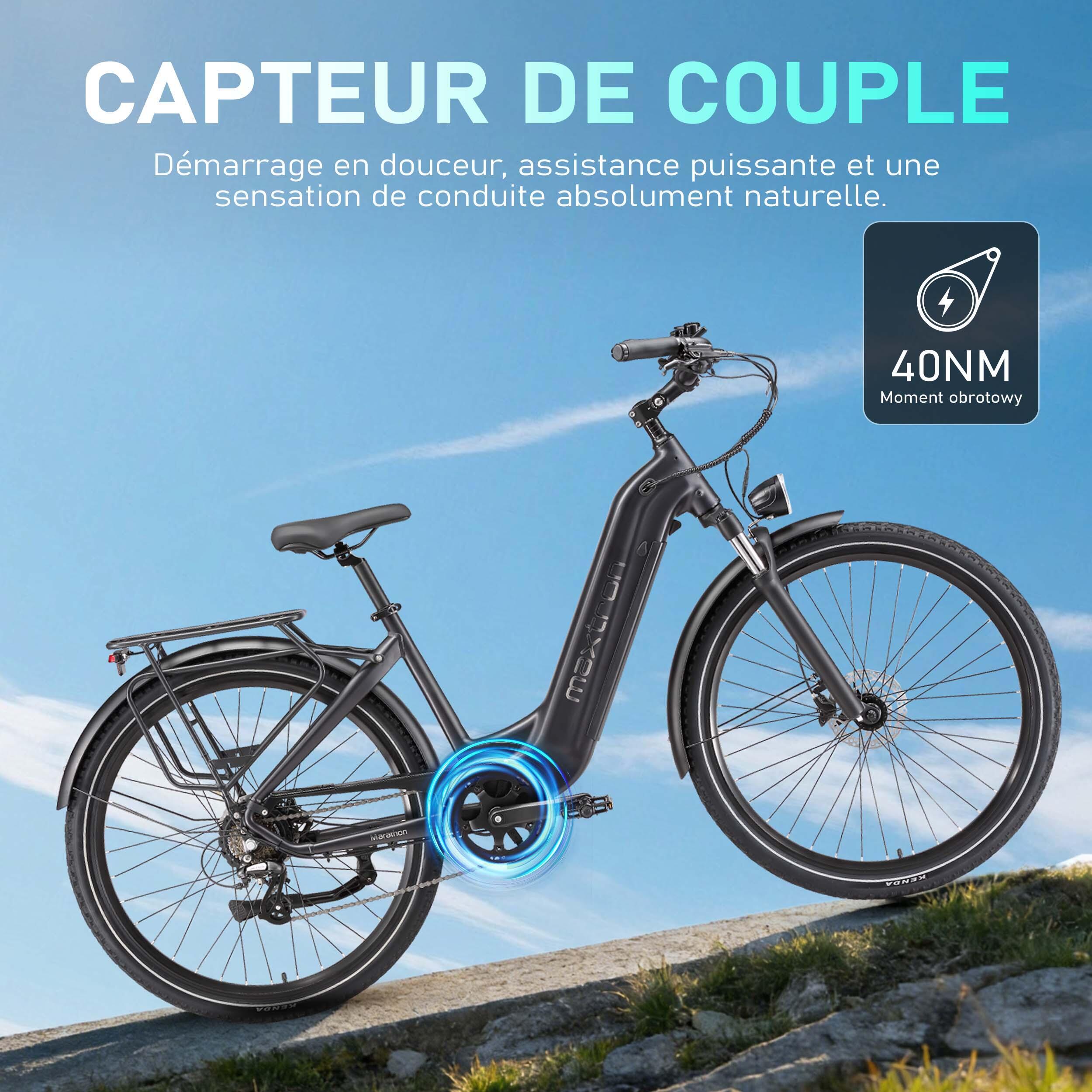 Vélo électrique Maxtron Marathon, 36V 22,5AH, freins à disque hydrauliques. – Image 4