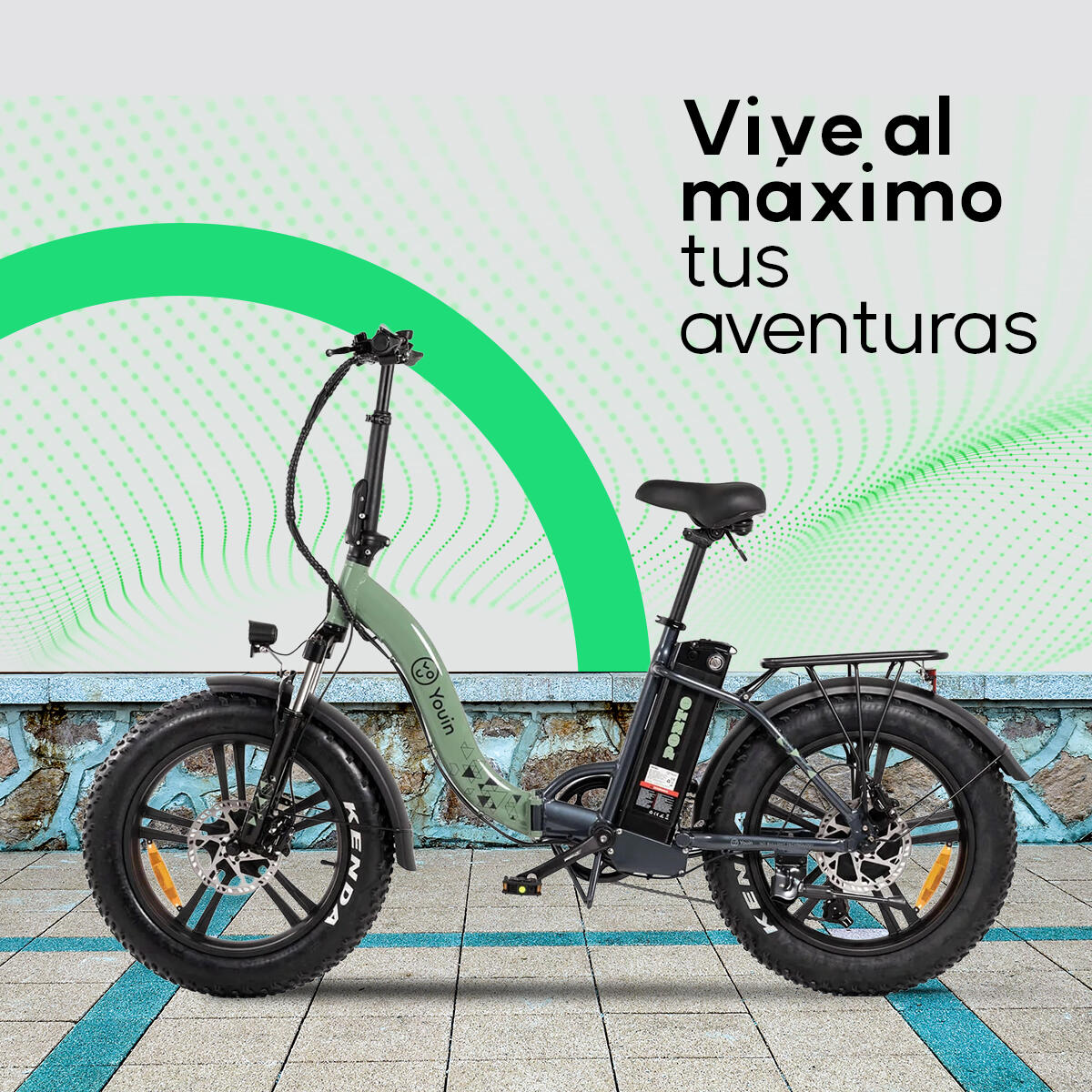 Vélo électrique pliant YOUIN Porto 20" 250W 45km – Image 3